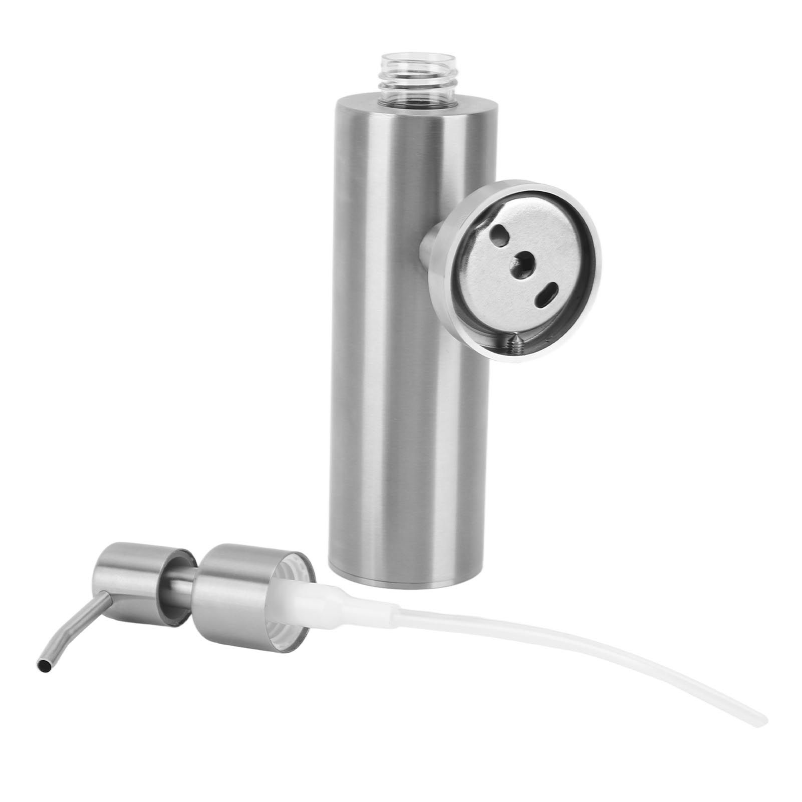 304 Stainless Steel Soap Dispenser Rustproof Refillable Soap Dispenser Soap Pump Bottle for Kitchen Bathroom Wall Mounted, Round - Image 7