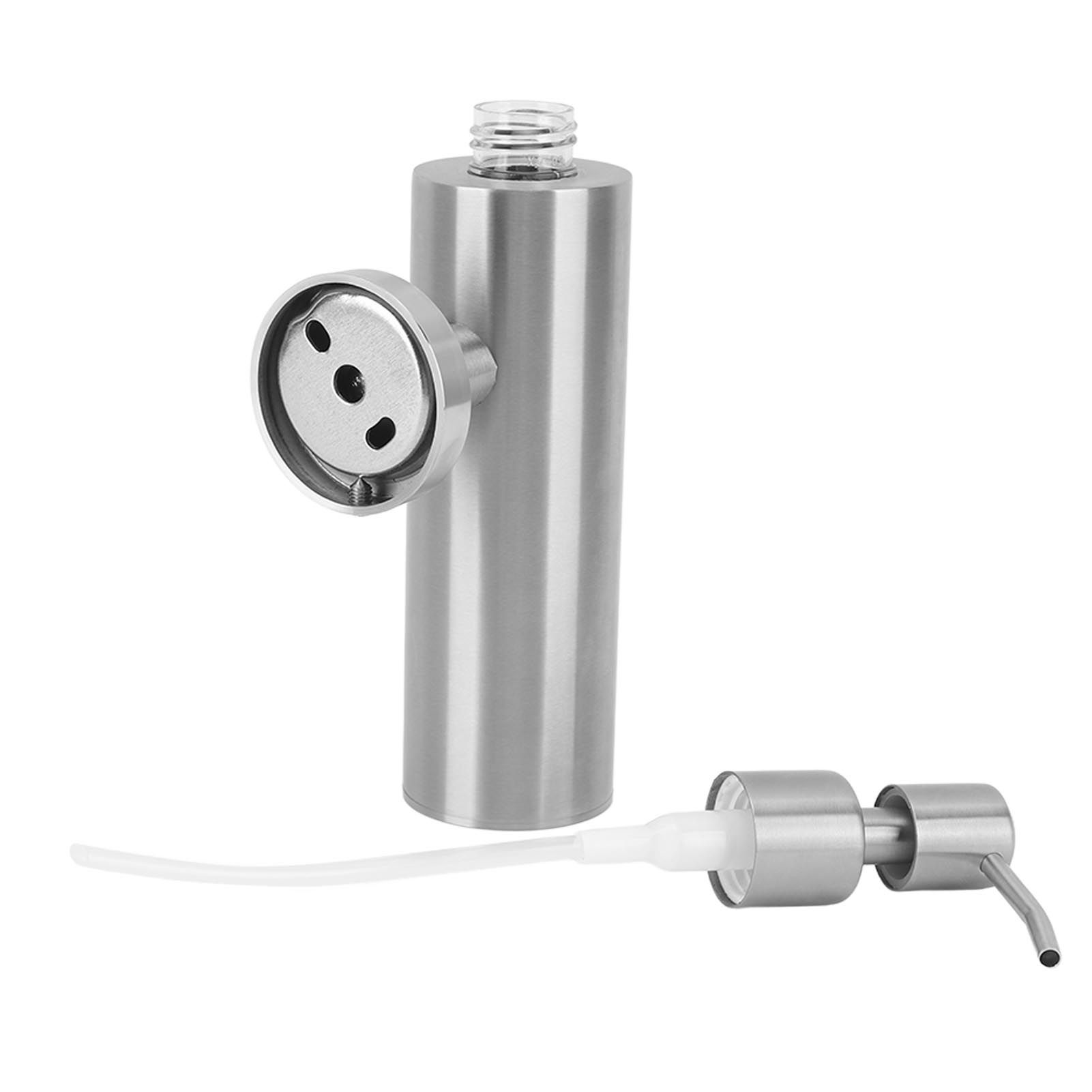 304 Stainless Steel Soap Dispenser Rustproof Refillable Soap Dispenser Soap Pump Bottle for Kitchen Bathroom Wall Mounted, Round - Image 8