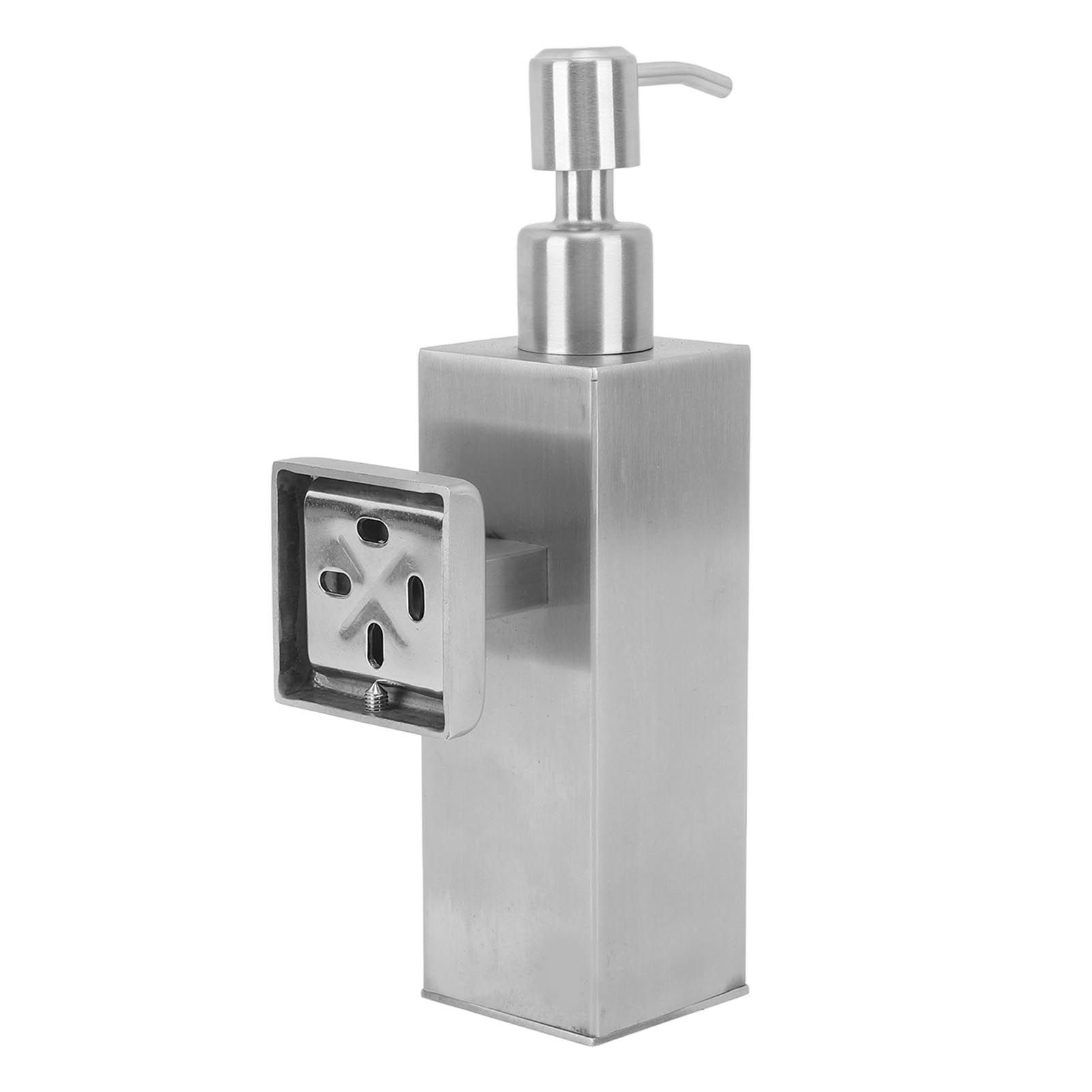 304 Stainless Steel Soap Dispenser Rustproof Refillable Soap Dispenser Soap Pump Bottle for Kitchen Bathroom Wall Mounted, Square - Image 7