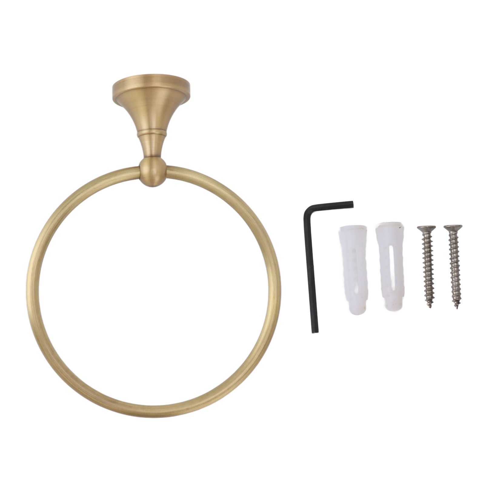 Bath Towel Ring Copper Round Wall Mounted Hand Shower Towel Holder Rack for Bathroom 960830 - Image 1