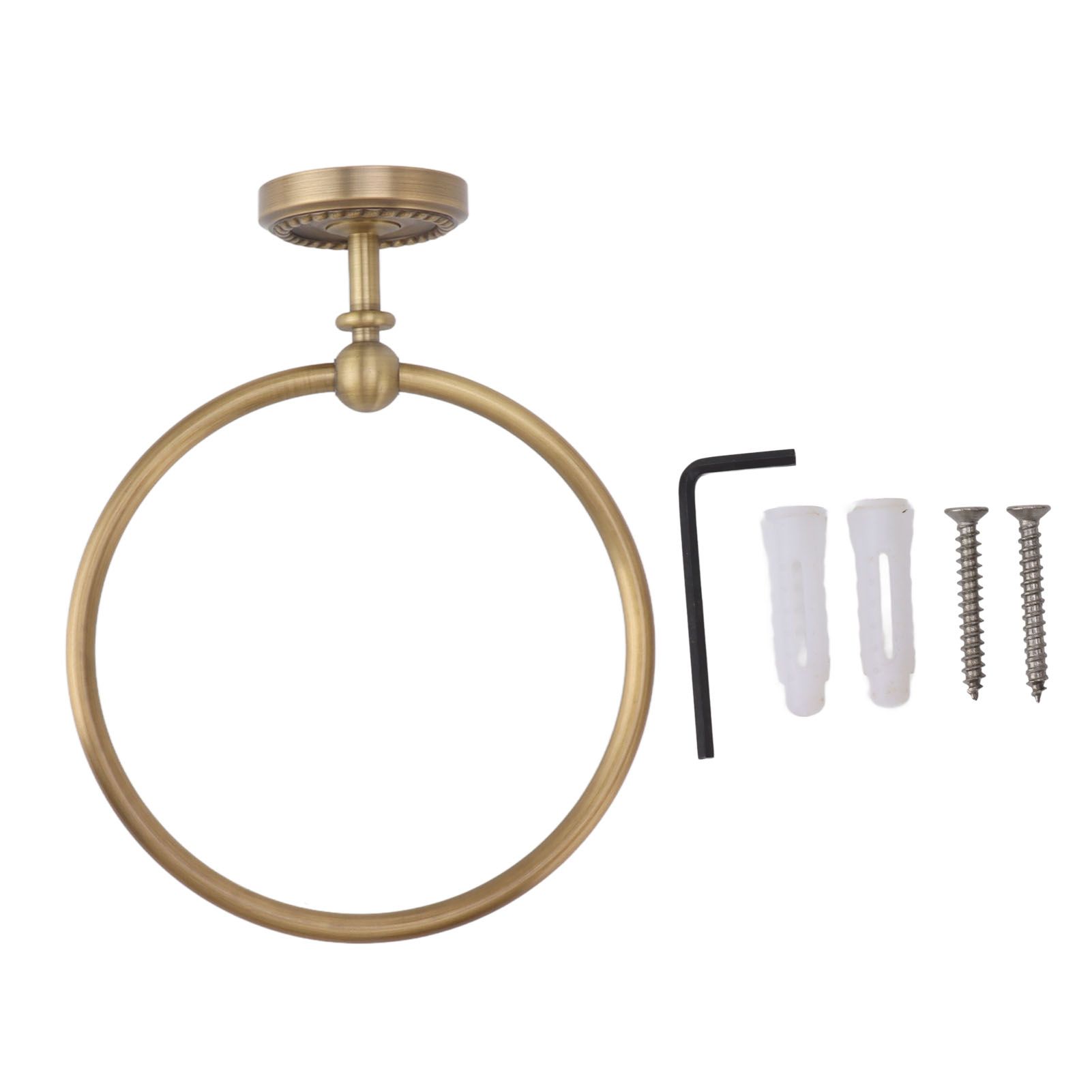 Bath Towel Ring Copper Round Wall Mounted Hand Shower Towel Holder Rack for Bathroom 970830 - Image 1