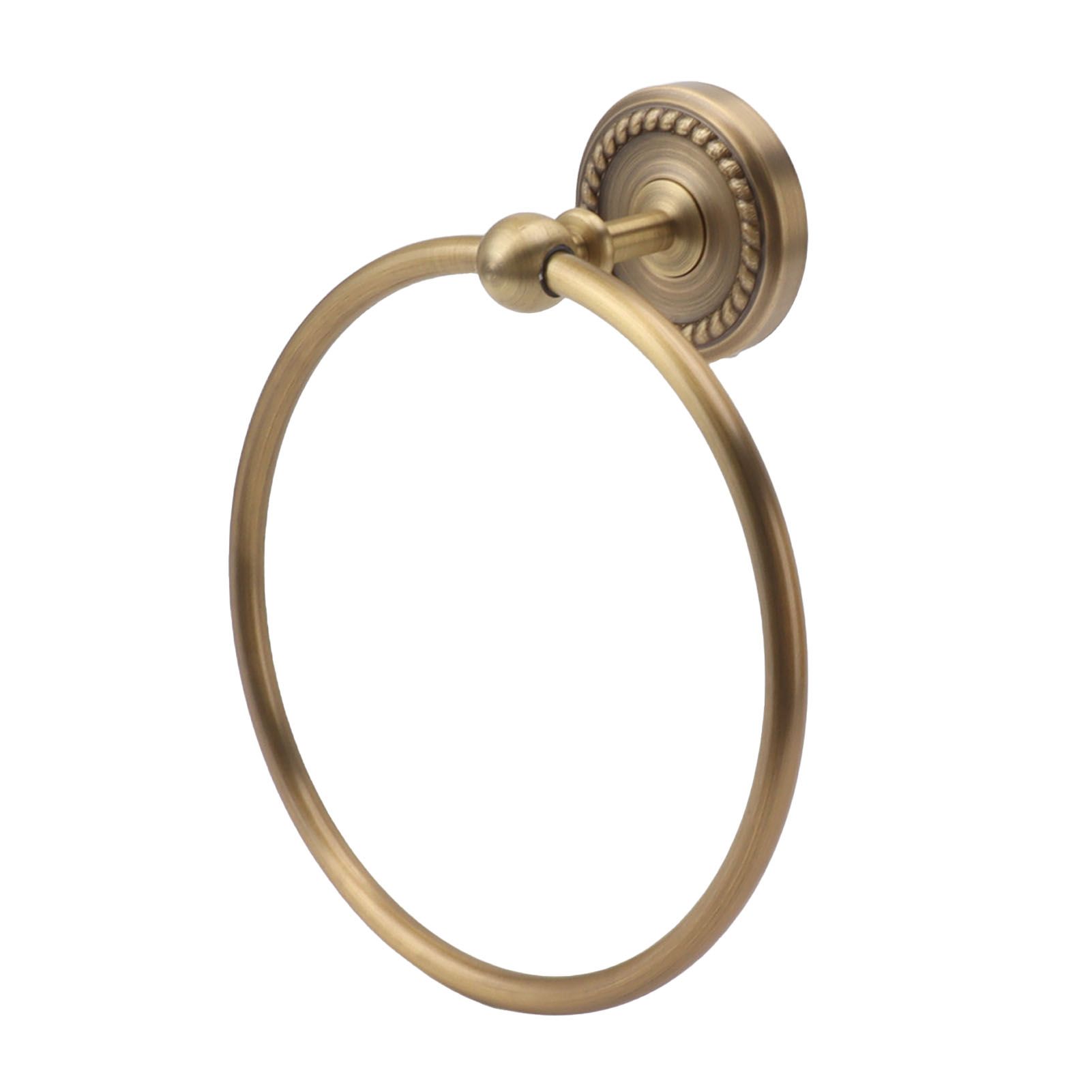 Bath Towel Ring Copper Round Wall Mounted Hand Shower Towel Holder Rack for Bathroom 970830 - Image 3