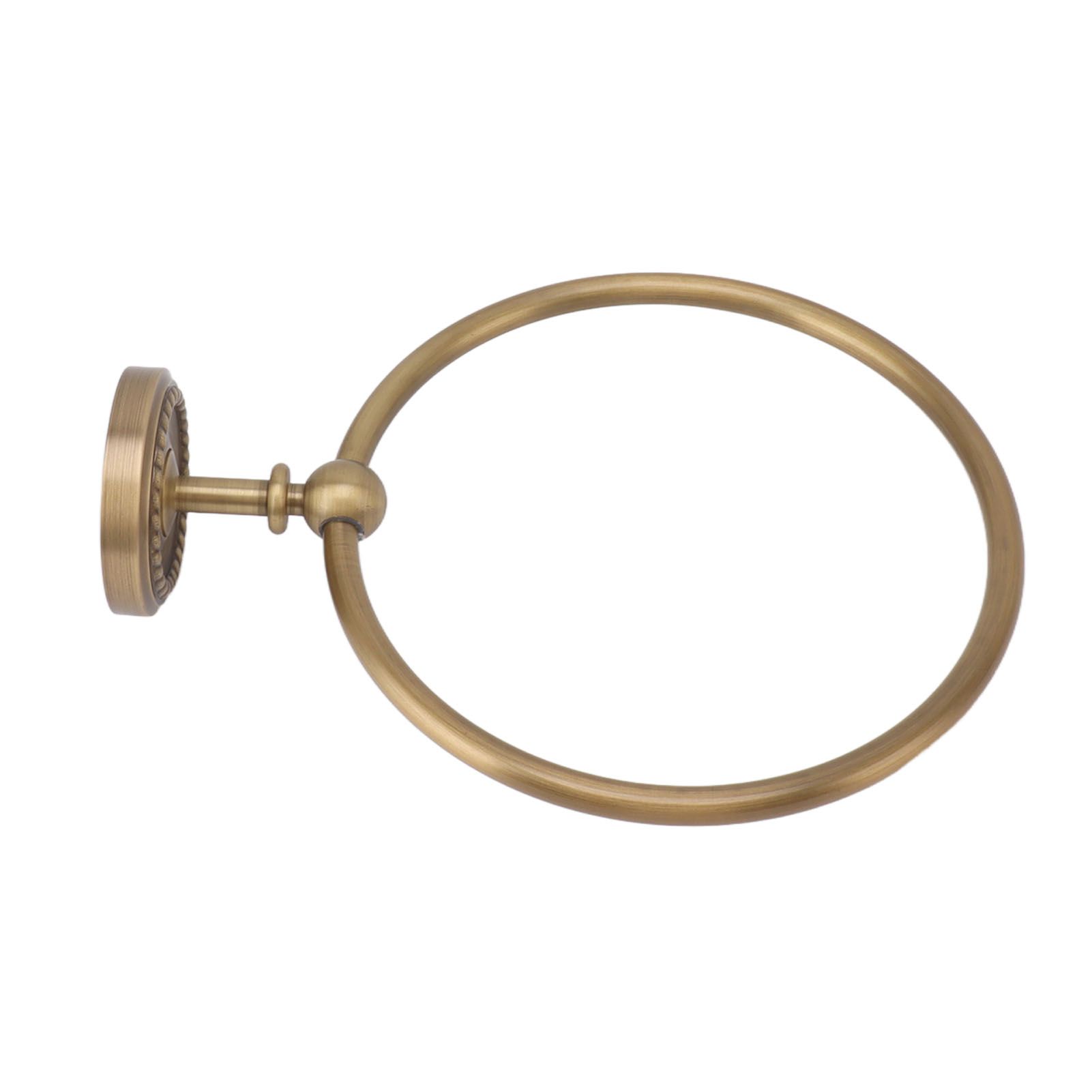 Bath Towel Ring Copper Round Wall Mounted Hand Shower Towel Holder Rack for Bathroom 970830 - Image 5