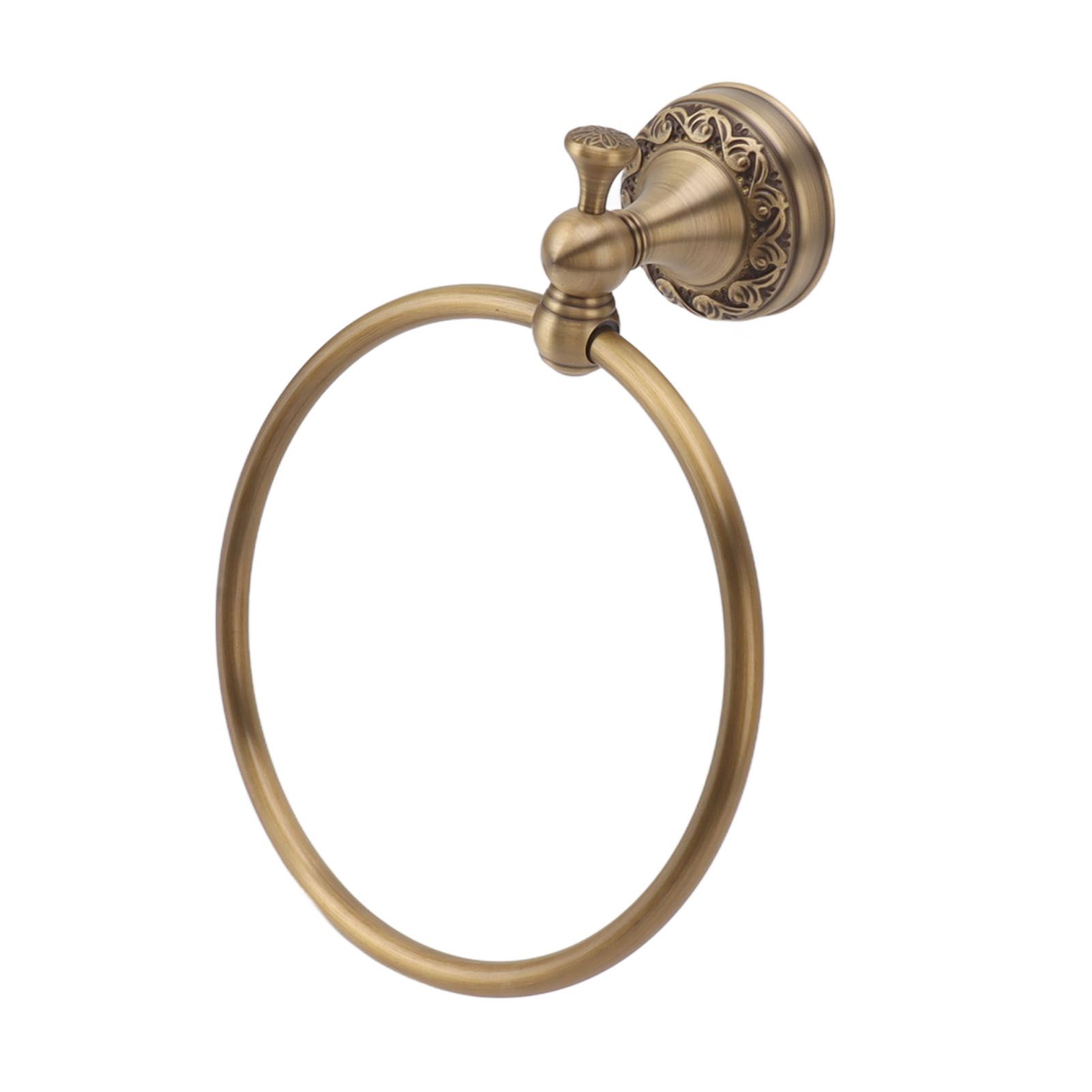 Bath Towel Ring Copper Round Wall Mounted Hand Shower Towel Holder Rack for Bathroom 980830 - Image 2