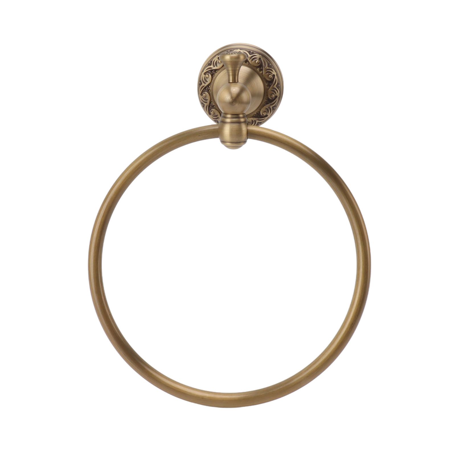 Bath Towel Ring Copper Round Wall Mounted Hand Shower Towel Holder Rack for Bathroom 980830 - Image 4