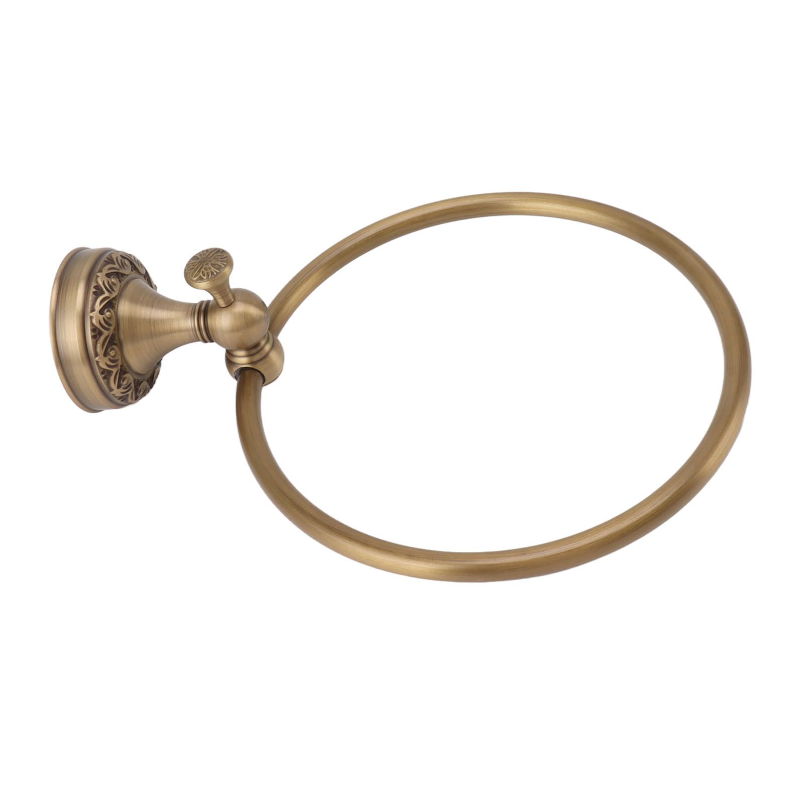 Bath Towel Ring Copper Round Wall Mounted Hand Shower Towel Holder Rack for Bathroom 980830 - Image 6