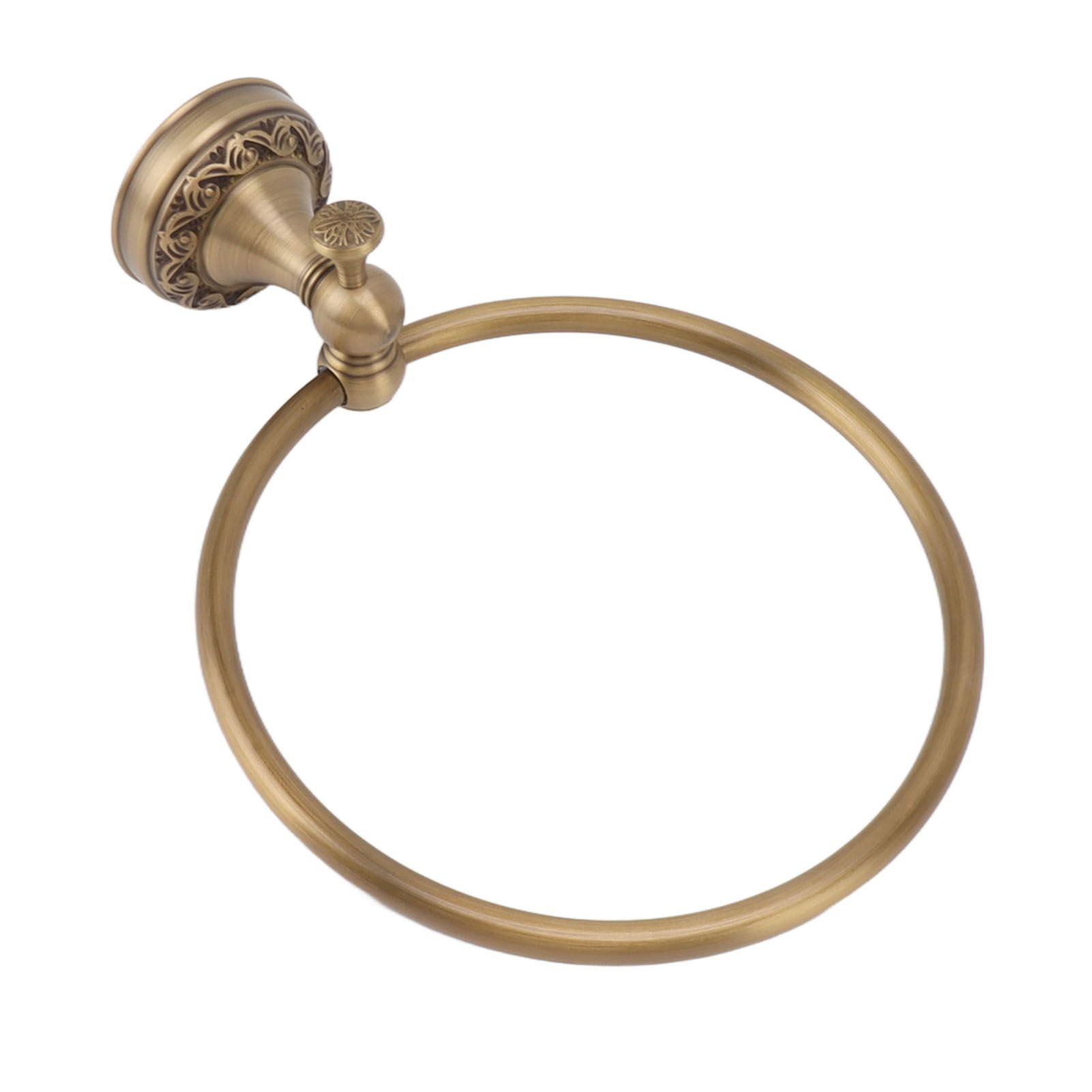 Bath Towel Ring Copper Round Wall Mounted Hand Shower Towel Holder Rack for Bathroom 980830 - Image 7