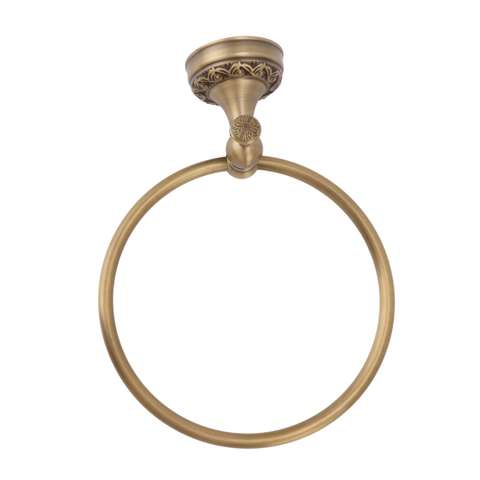 Bath Towel Ring Copper Round Wall Mounted Hand Shower Towel Holder Rack for Bathroom 980830 - Image 8
