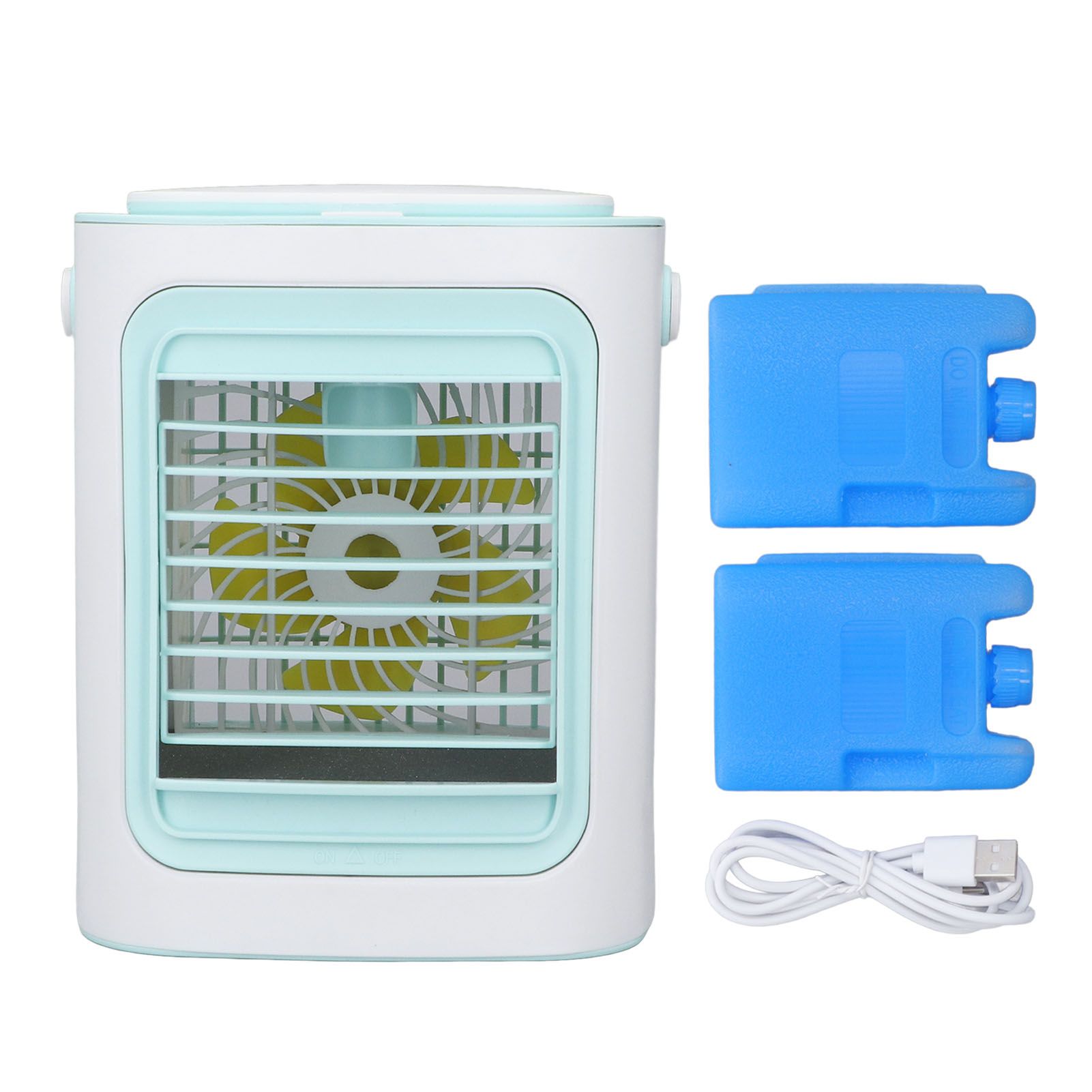 Table Air Cooler Humidification 3 Gear Adjustable Portable Strong Wind USB Port Charging Air Conditioner Fan for Home - Image 1