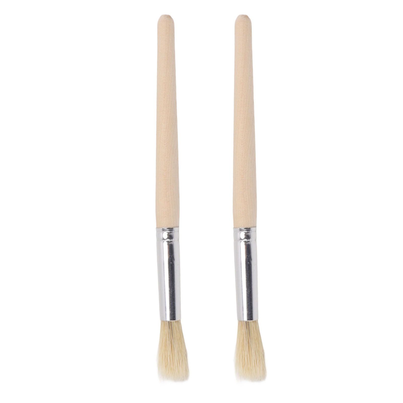2Pcs Coffee Machine Cleaning Brush Wood Handle Coffee Grinder Cleaning Brush Cleaner Tool for Cafe Home Kitchen - Image 1