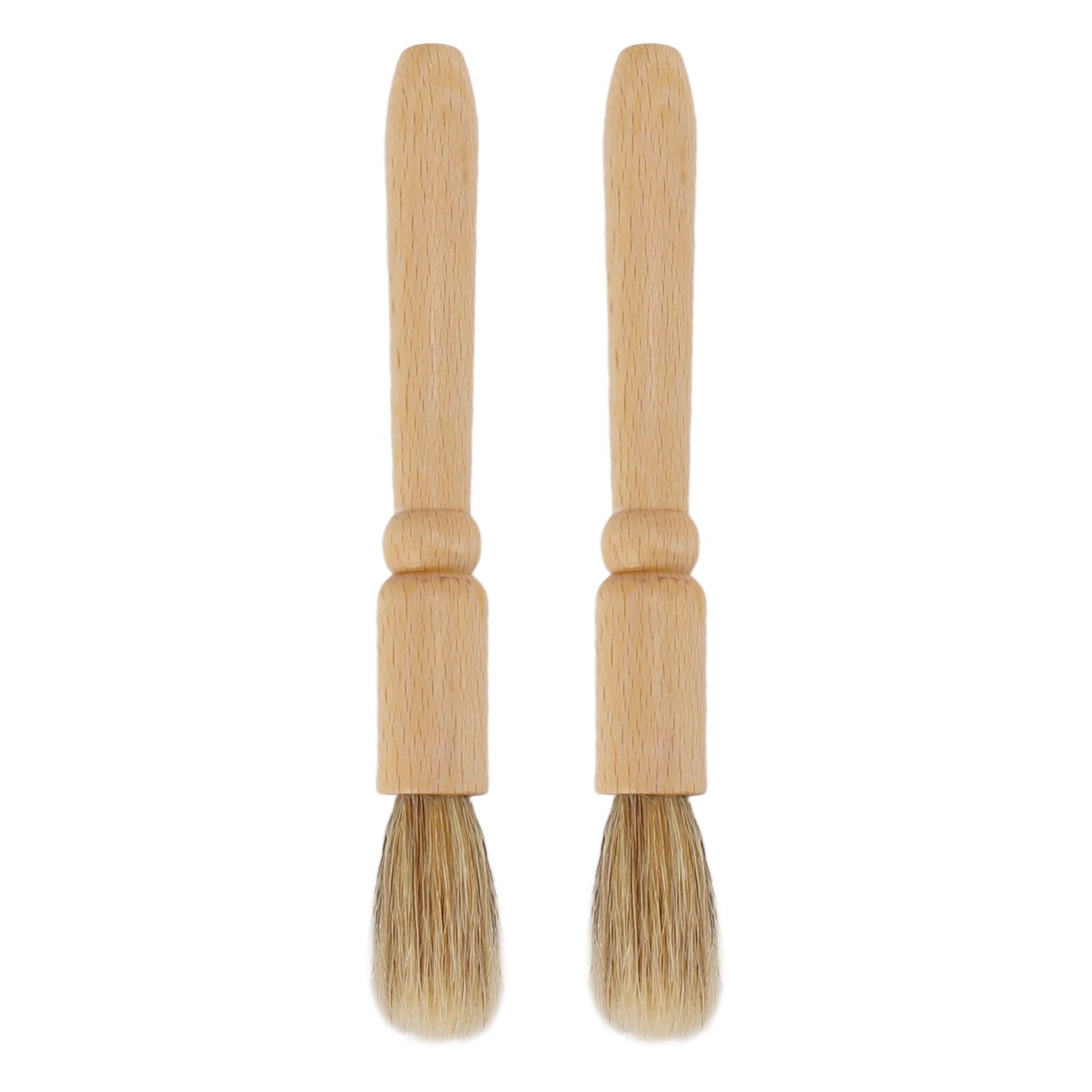 2 Pcs Coffee Grinder Cleaning Brush Wooden Tabletop Brush Cleaner for Bean Grain Coffee Tool - Image 1