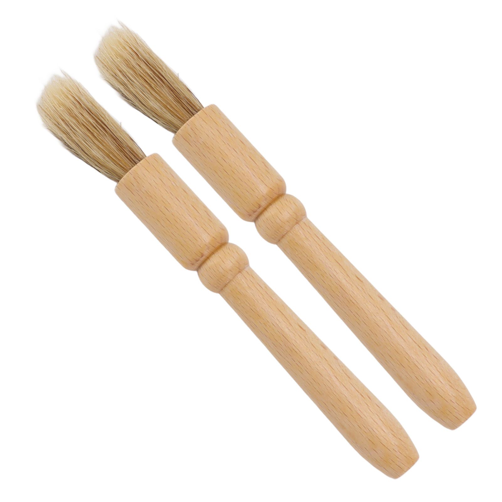 2 Pcs Coffee Grinder Cleaning Brush Wooden Tabletop Brush Cleaner for Bean Grain Coffee Tool - Image 7