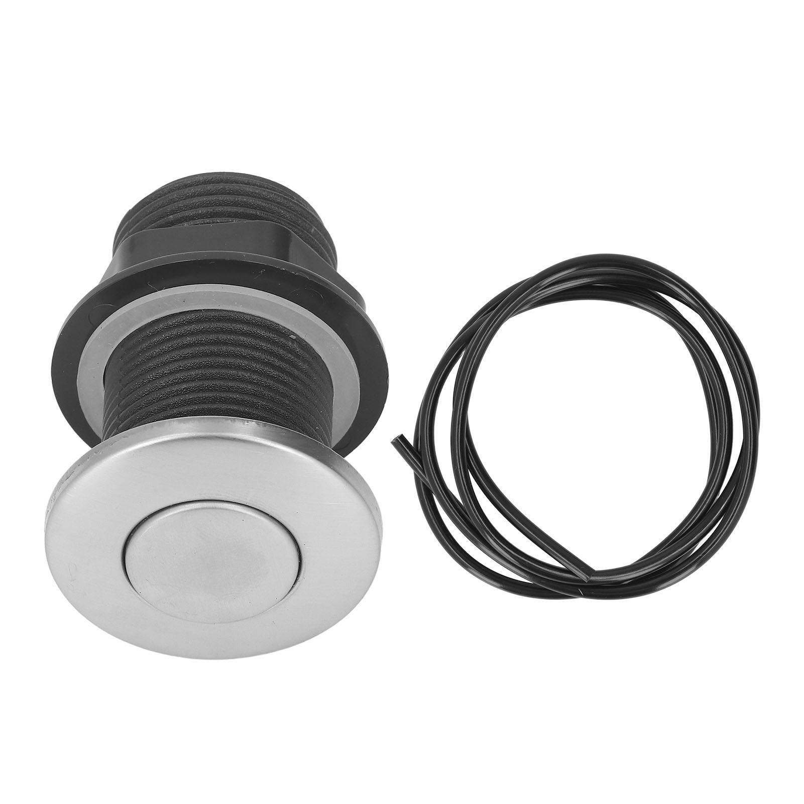 Garbage Disposal Sinktop Air Switch Kit Stainless Steel Sink Top Air Switch Push Button with 1.5m Hose for Kitchen Food Waste Disposal Electric Water Heater - Image 2