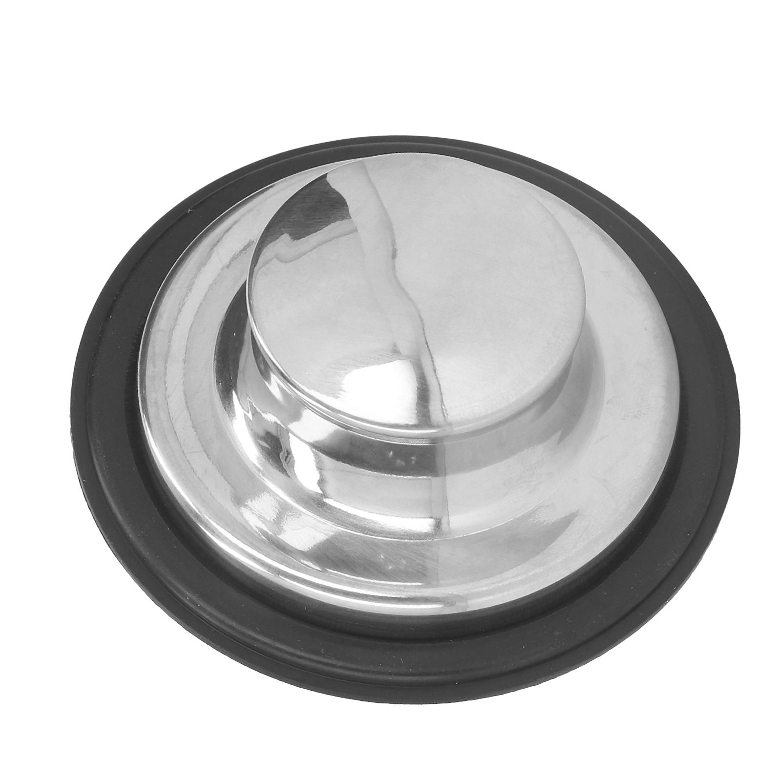 Kitchen Sink Stopper Brushed Stainless Steel Garbage Disposal Stopper Rubber Sealing Ring Sink Plug Cover 86mm OD - Image 1