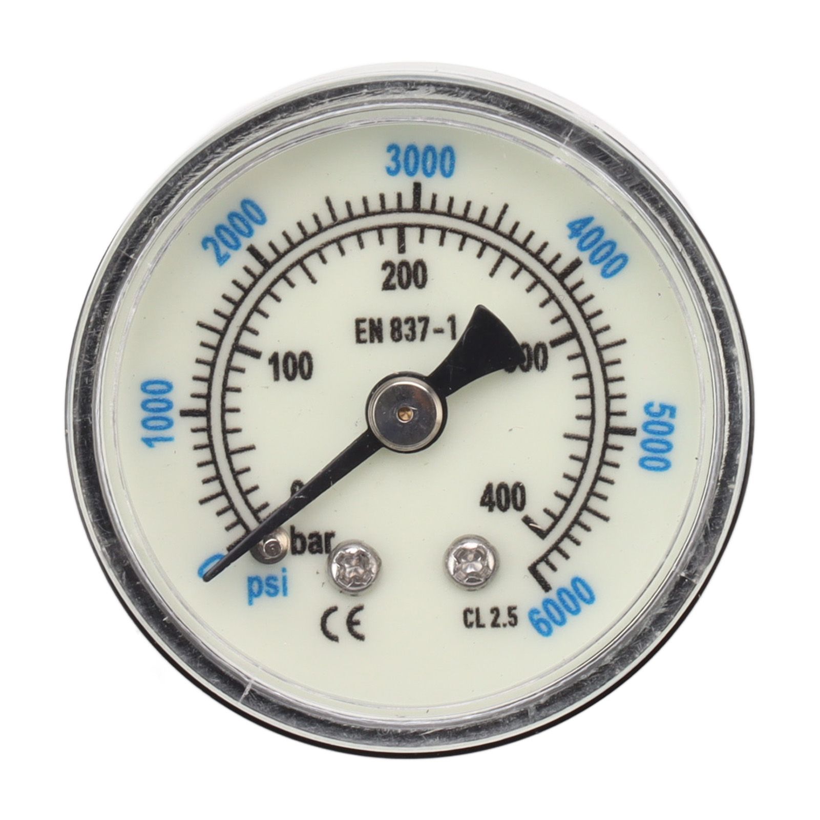 6000 Psi CO2 Pressure Gauge 1/8npt Thread Air Pressure Gauge Double Scale Luminous Carbon Dioxide Meter - Image 2