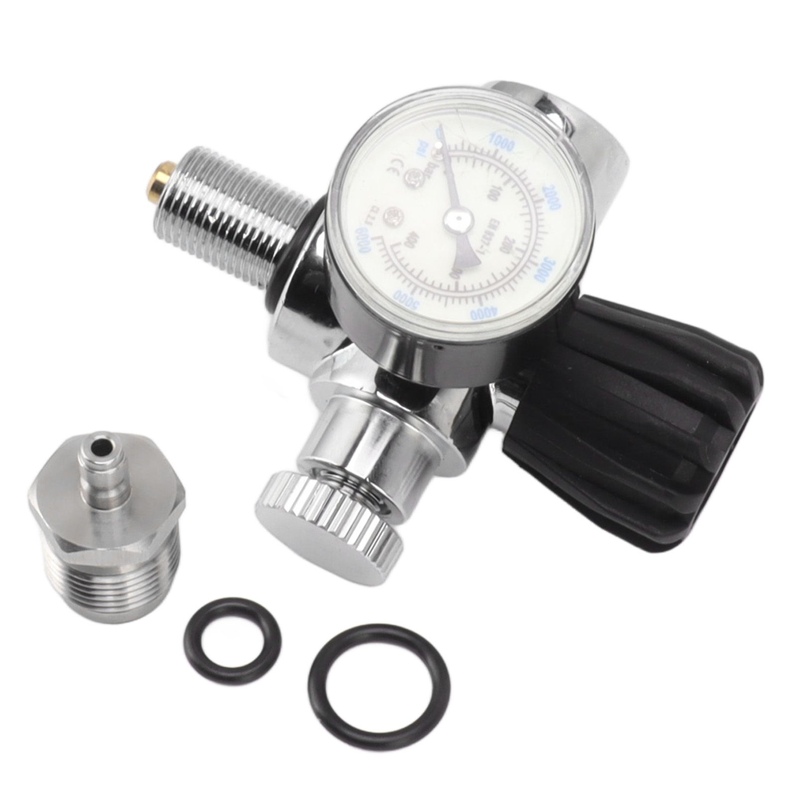 6000psi 400Bar Diving Tank Pressure Gauge M18x1.5 Scuba Diving Tank Pressure Gauge Double Scale Luminous Meter - Image 1