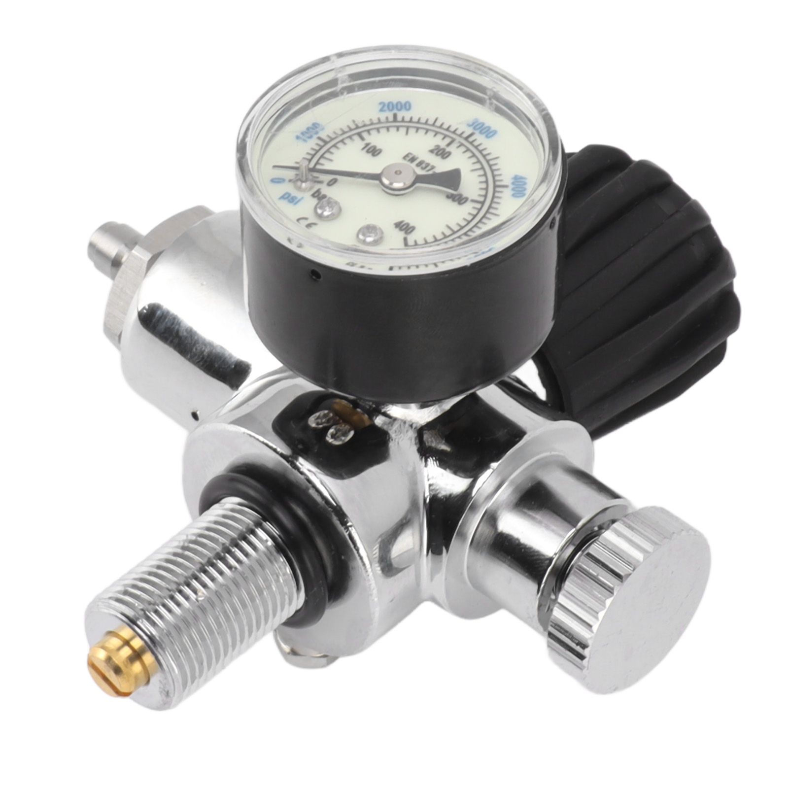 6000psi 400Bar Diving Tank Pressure Gauge M18x1.5 Scuba Diving Tank Pressure Gauge Double Scale Luminous Meter - Image 2