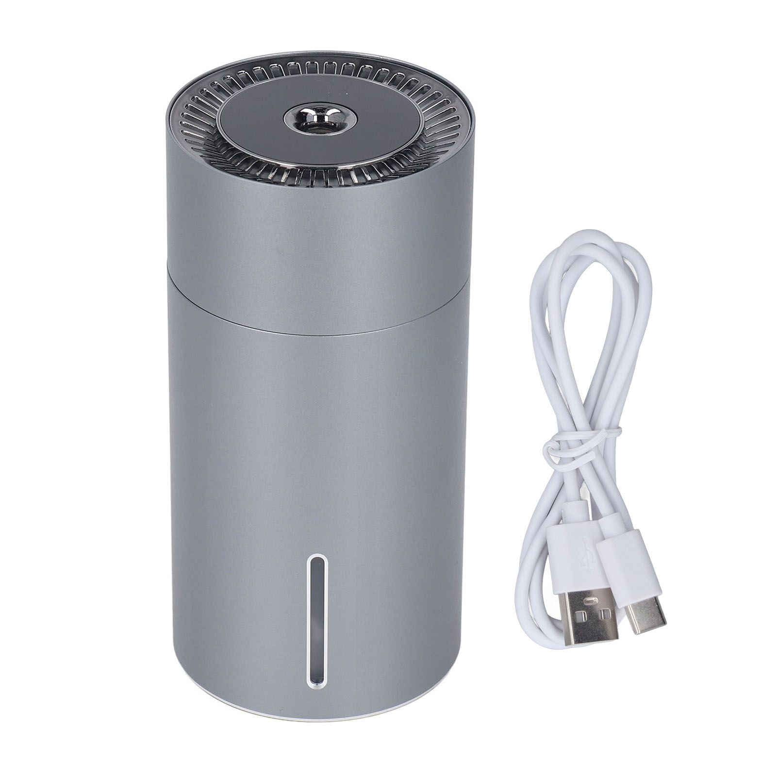Car Fragrance Humidifier USB 3 Gears Adjustable Automatic Induction Portable Aromatherapy Humidifier with Colorful Light Grey - Image 1