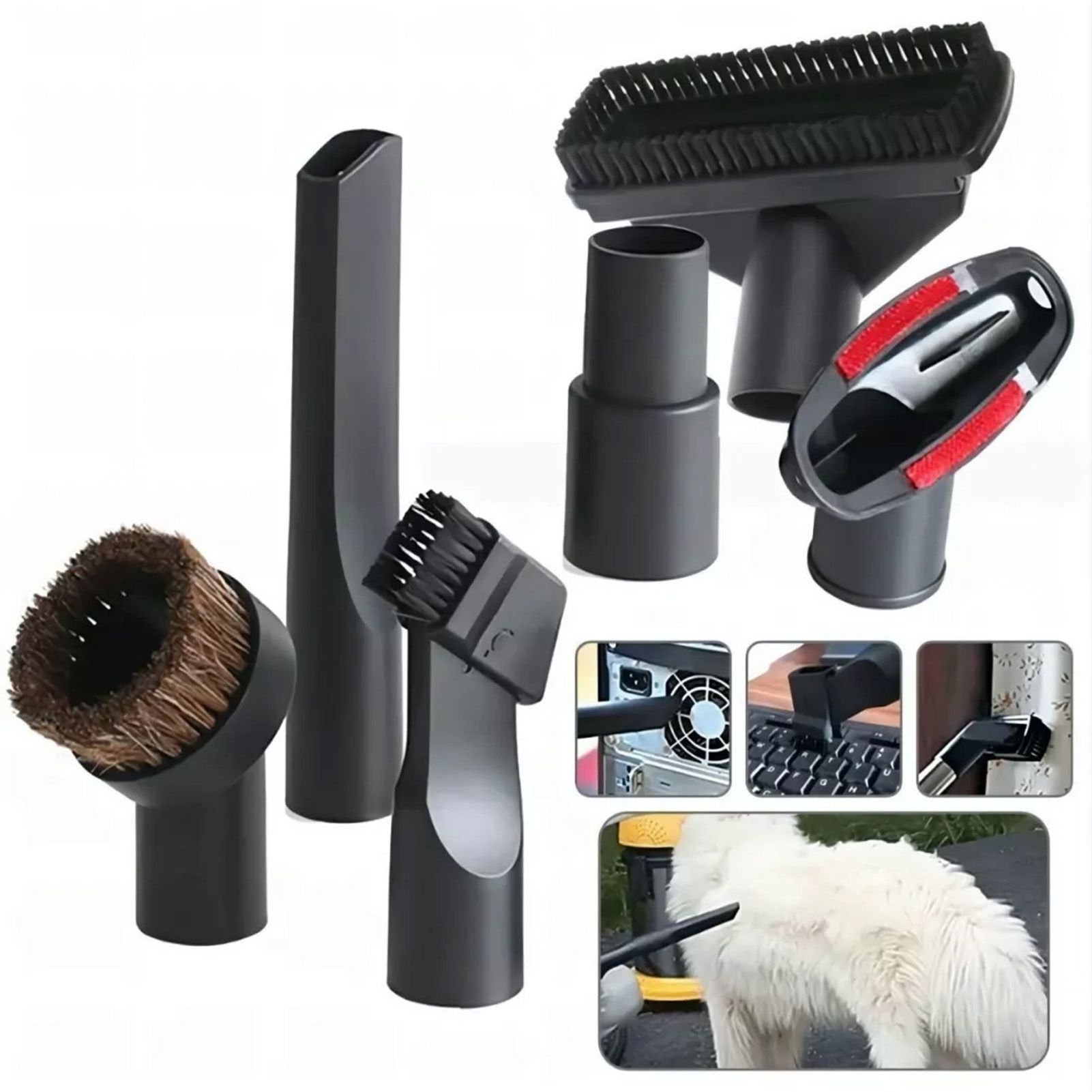 Vacuum Cleaner Accessories Replacement Brush Nozzle Vacuum Cleaning Kit for Floor Sofa Car 6pcs - Image 5