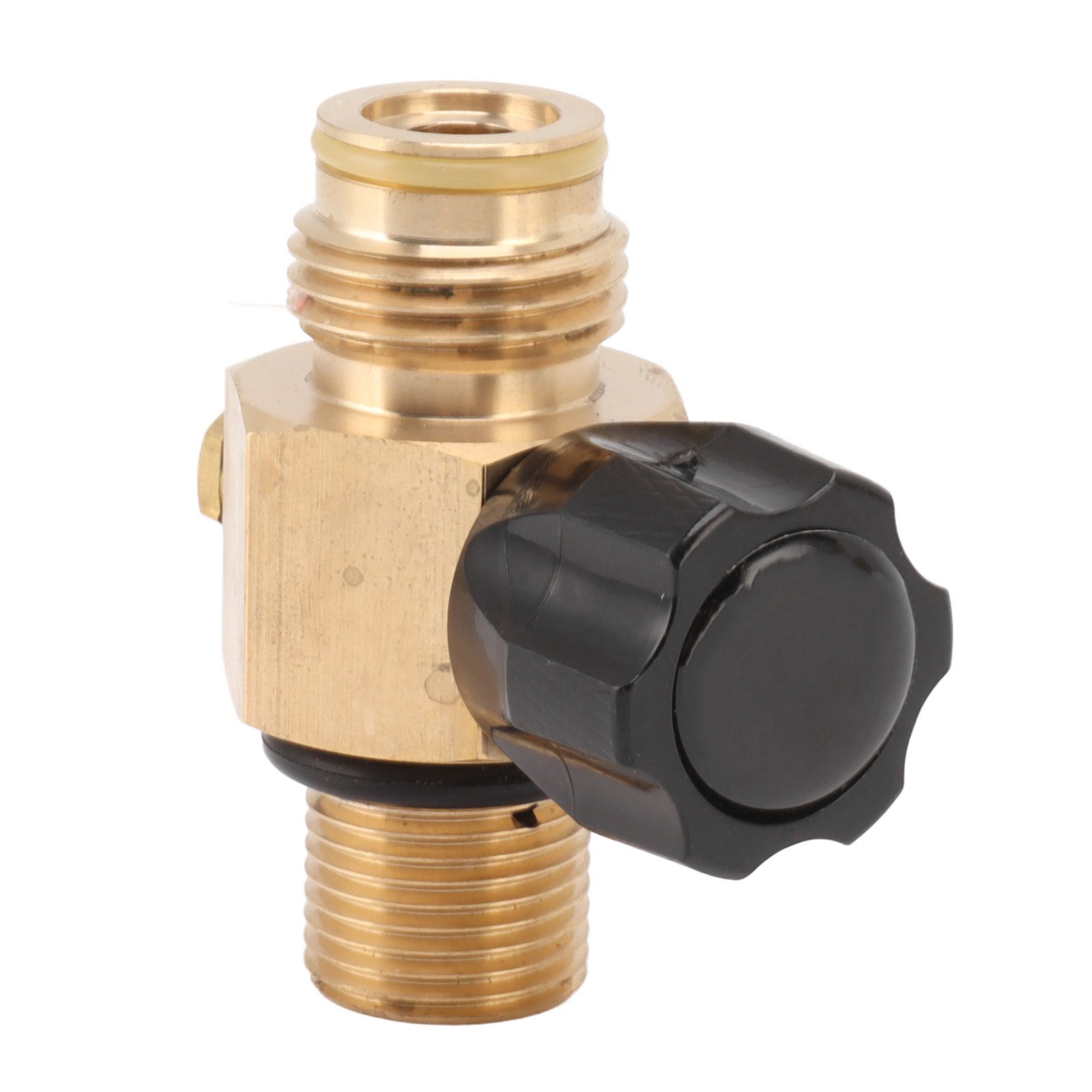 G1/2 14 CO2 Cylinder Refill Adapter 5000psi Maximum Pressure Brass M18x1.5 Refill CO2 Tank Valve Adapter Black - Image 1
