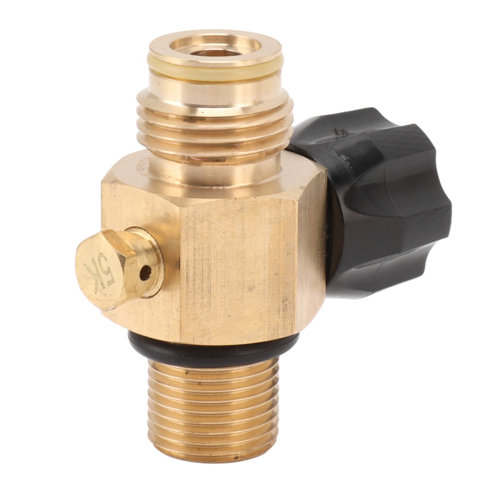 G1/2 14 CO2 Cylinder Refill Adapter 5000psi Maximum Pressure Brass M18x1.5 Refill CO2 Tank Valve Adapter Black - Image 3