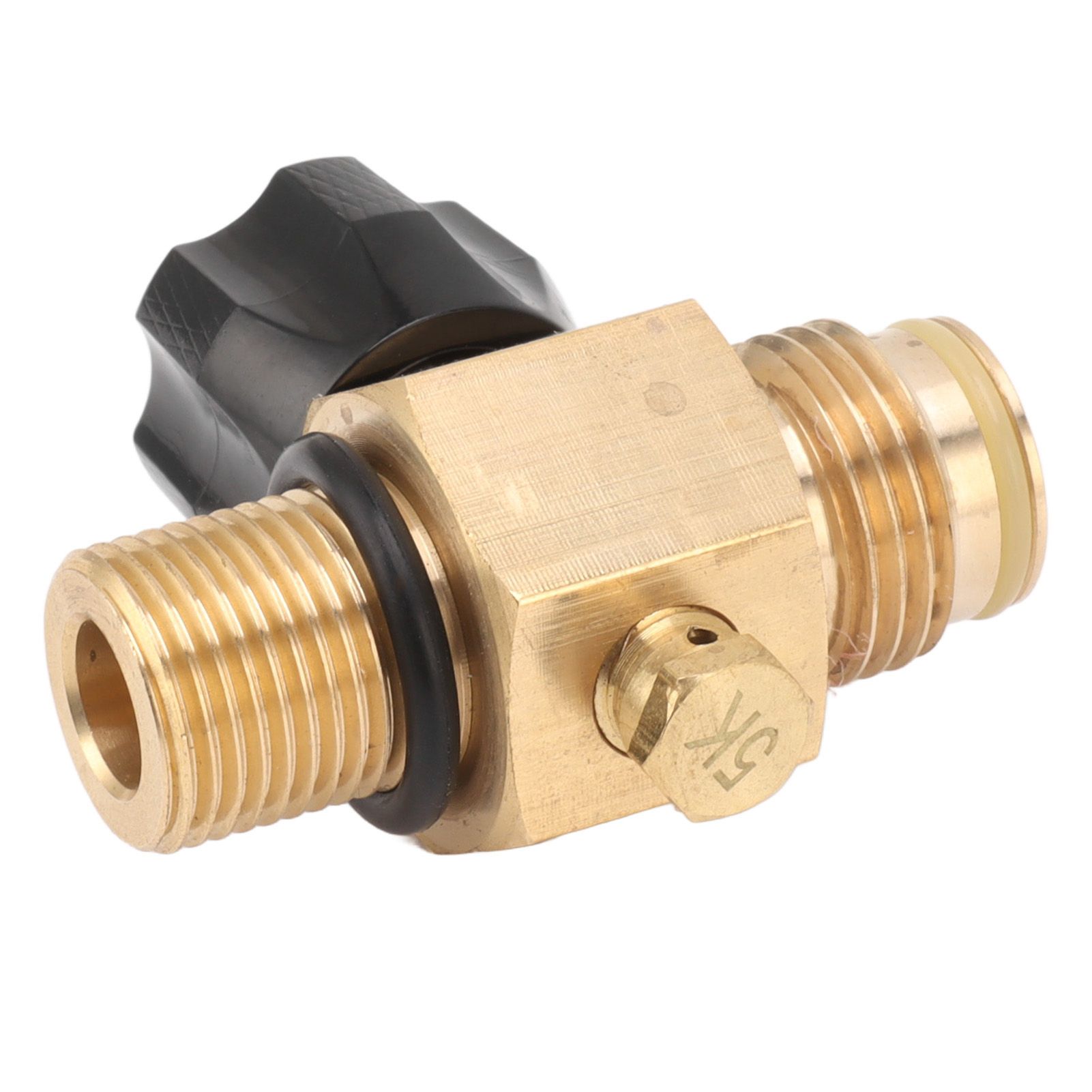 G1/2 14 CO2 Cylinder Refill Adapter 5000psi Maximum Pressure Brass M18x1.5 Refill CO2 Tank Valve Adapter Black - Image 4