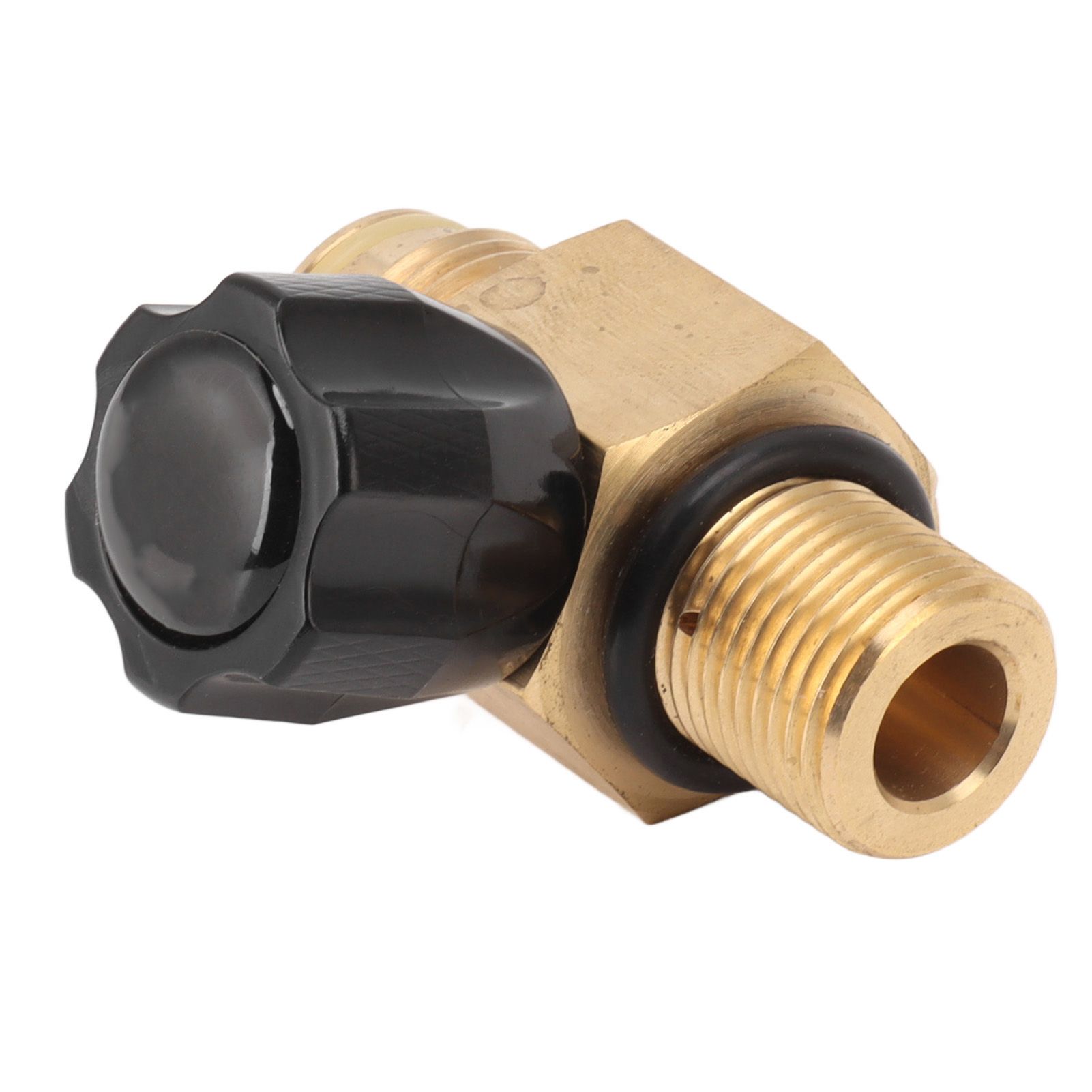 G1/2 14 CO2 Cylinder Refill Adapter 5000psi Maximum Pressure Brass M18x1.5 Refill CO2 Tank Valve Adapter Black - Image 5