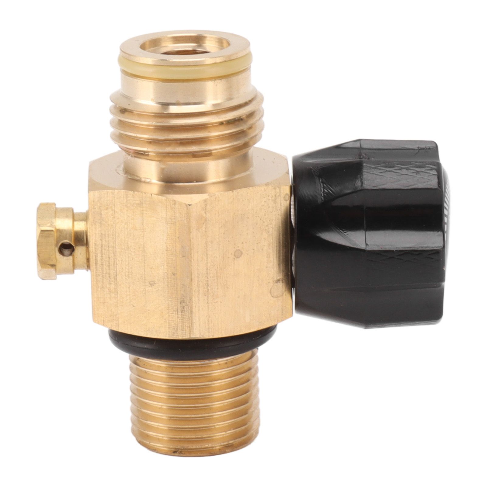 G1/2 14 CO2 Cylinder Refill Adapter 5000psi Maximum Pressure Brass M18x1.5 Refill CO2 Tank Valve Adapter Black - Image 7