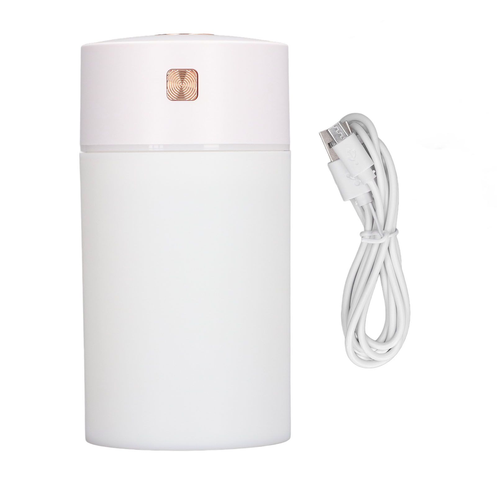 300ml Small Cool Mist Humidifier Portable Desktop Mini Humidifier with Colorful Light for Car House Office Travel White - Image 1