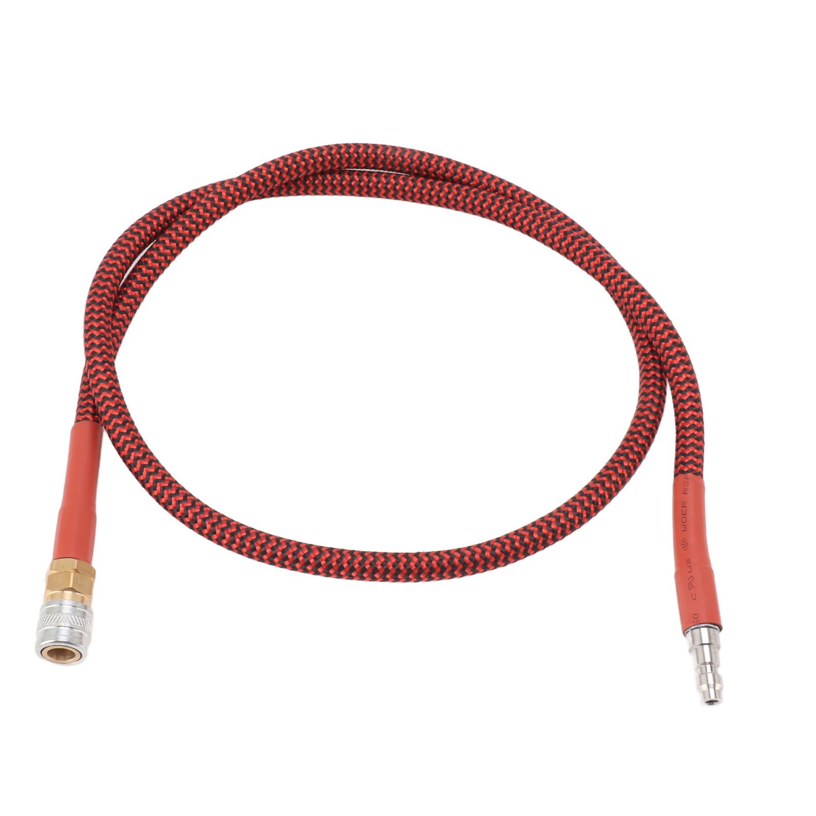 8mm CO2 Filling Bottle Hose 36inch Low Pressure Hose Strong Sealing Red Black Wrapped Hose for CO2 Filling Cylinder - Image 2