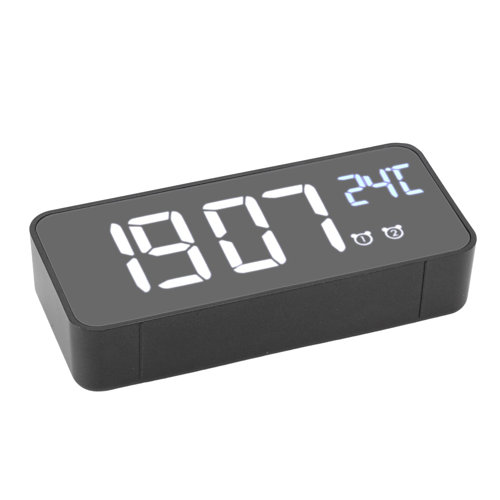 LED Mirror Digital Alarm Clock Large Screen Intelligent Brightness Adjust Snooze Function Power Off Memory 13 Songs for Home - Image 8