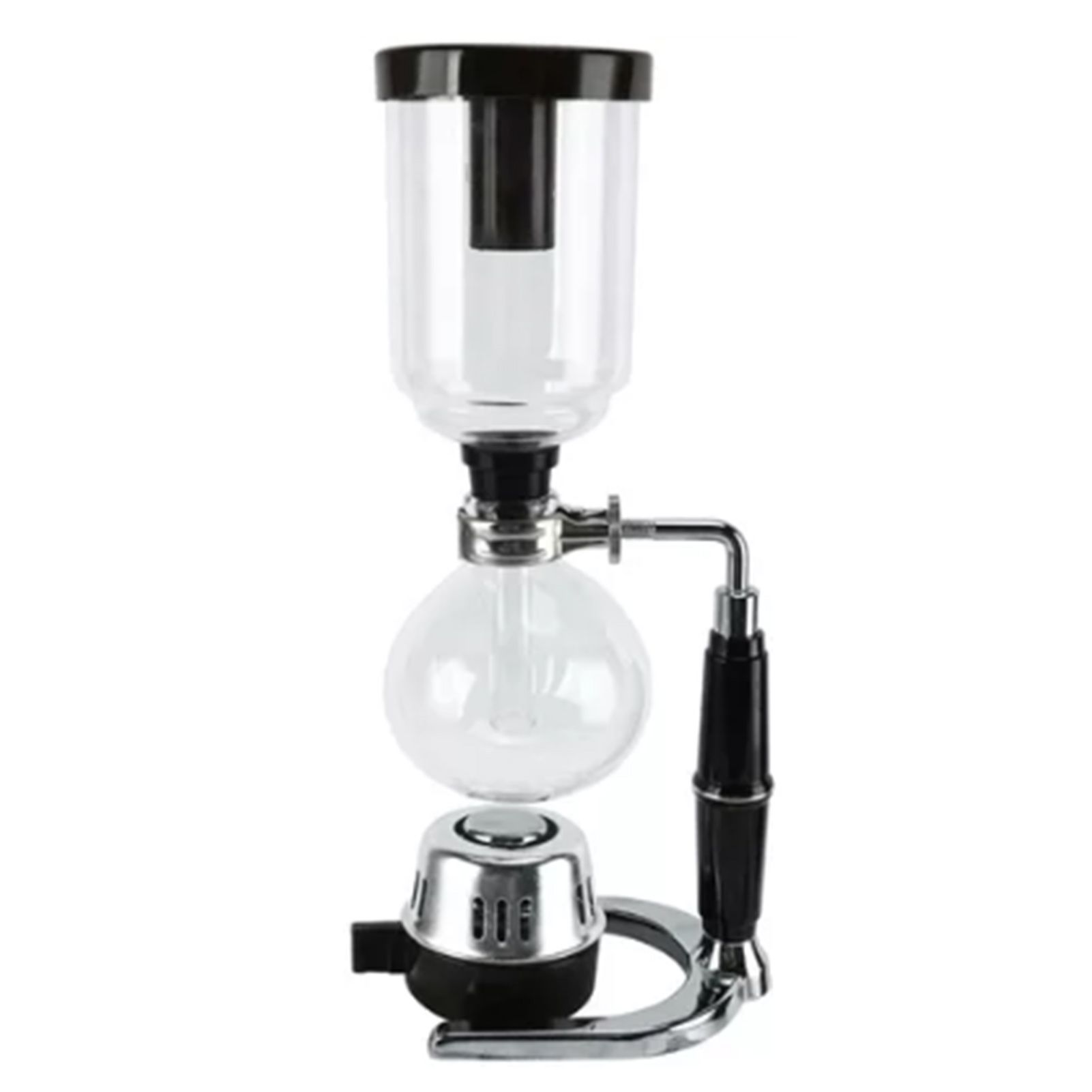 Hand Brewed Coffee Maker Siphon Type Stainless Steel Base Classic Coffee Machine for Home Office - Image 4