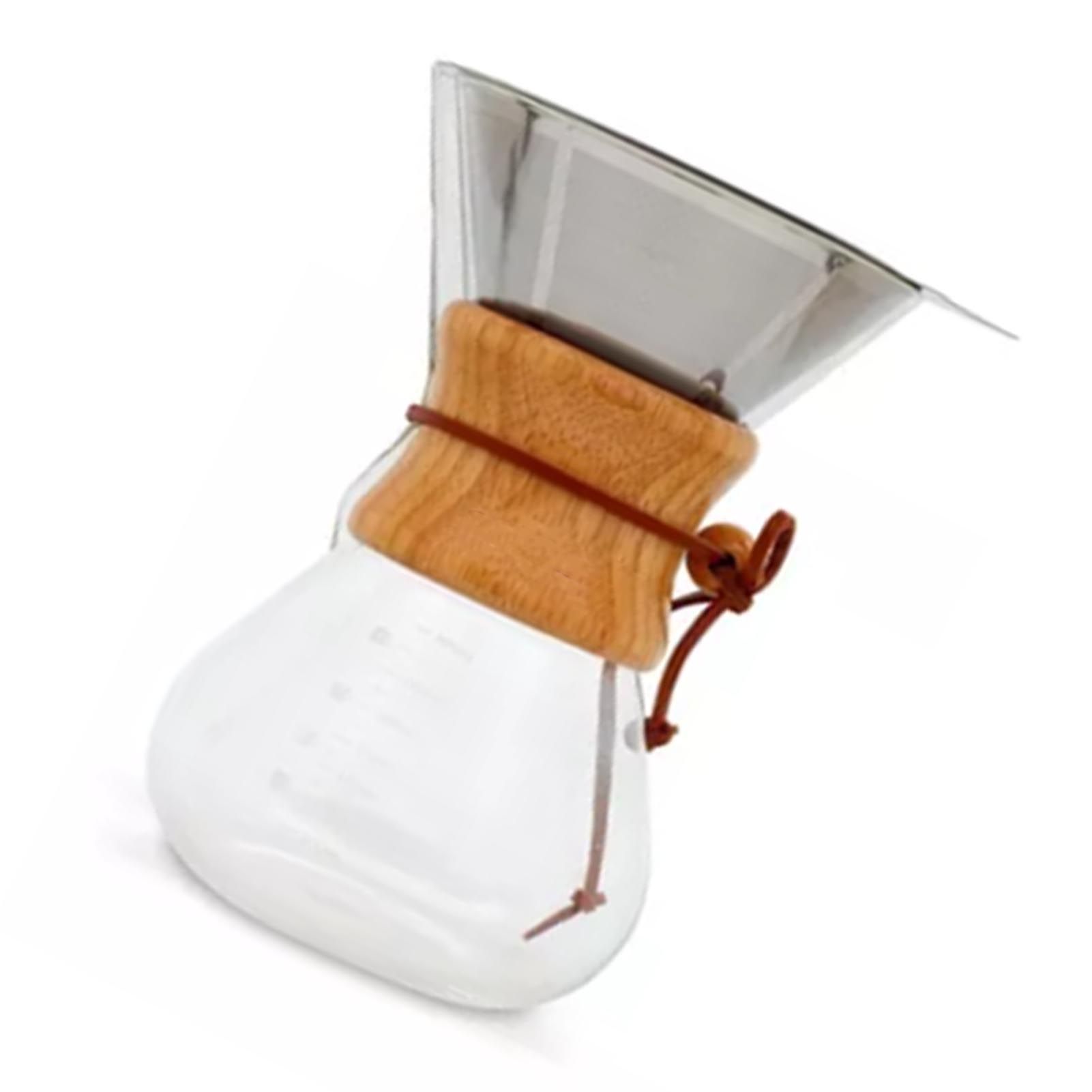 800ml Pour Over Coffee Maker High Borosilicate Glass Manual Coffee Dripper with Stainless Steel Filter - Image 2