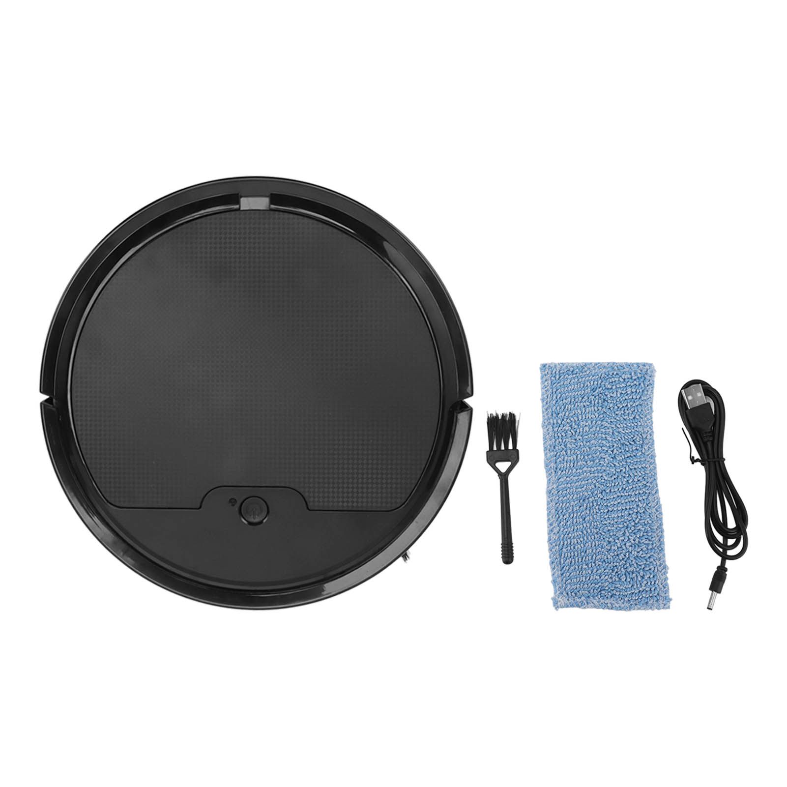 3 In 1 Robot Vacuum Cleaner USB Charging 1800Pa Suction Timing Function Smart Automatic Mop Sweeper with 400ML Dust Box Black - Image 1