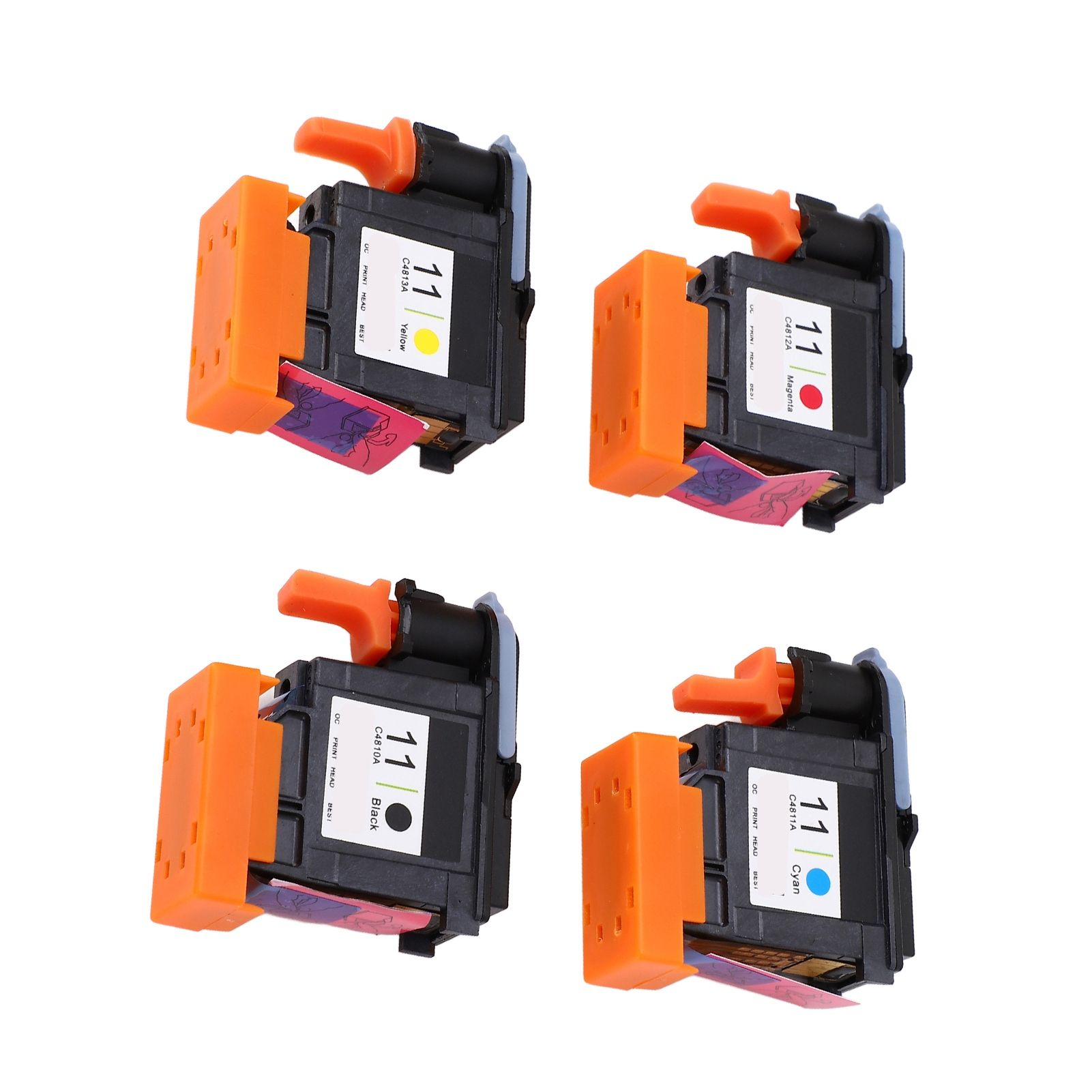 4 Pcs Printhead Printer Head Magenta Black Cyan Yellow Print Head Replacement for HP Designjet 100 110 111 500 510 800 813 850 - Image 3