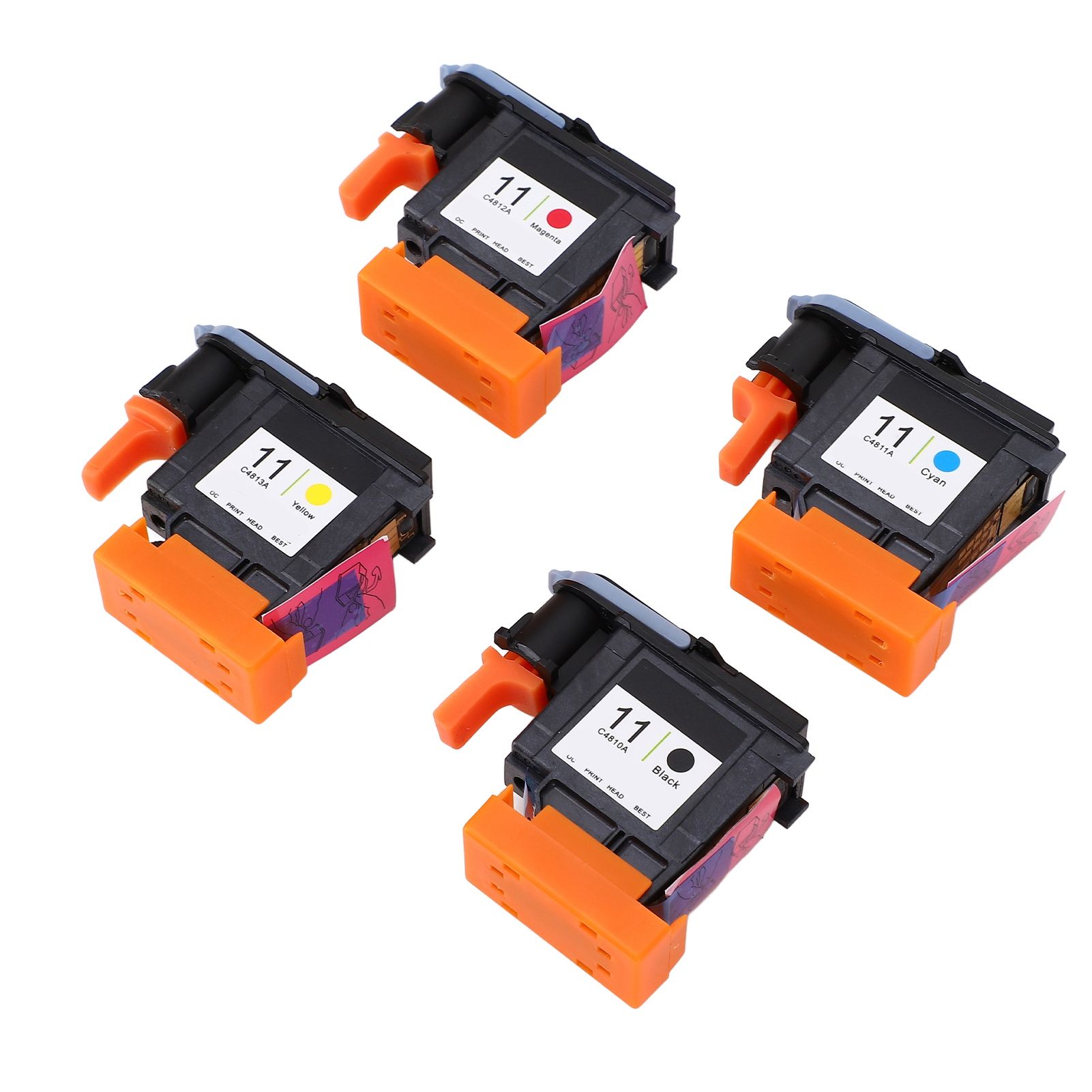 4 Pcs Printhead Printer Head Magenta Black Cyan Yellow Print Head Replacement for HP Designjet 100 110 111 500 510 800 813 850 - Image 7
