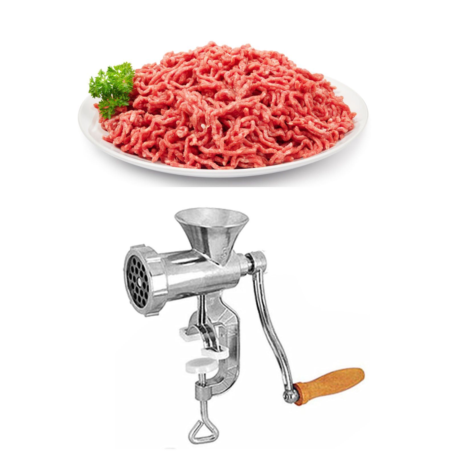 Manual Meat Grinder Aluminum Alloy Hand Crank Meat Vegetable Grinding Machine for Kitchen - Image 6