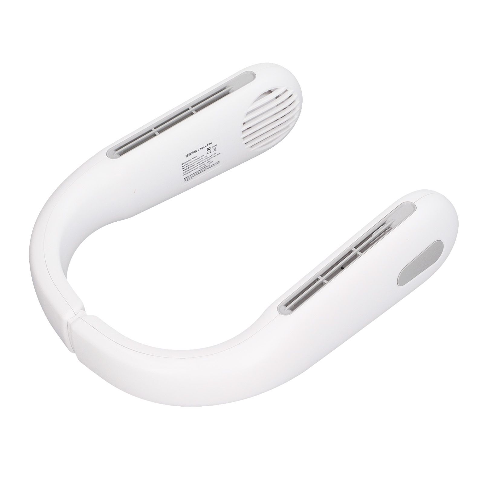 Mini Portable Neck Fan with 3 Wind Speeds Rapid Cooling USB Hanging Neck Electric Fan for Sports Travel Outdoor White - Image 5