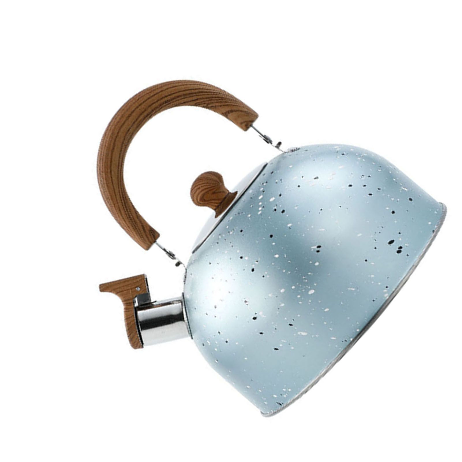Water Kettle Stainless Steel Whistle Water Kettle Large Capacity Flat Bottomed for Gas Induction Cooker Boil Water 2L Blue - Image 5