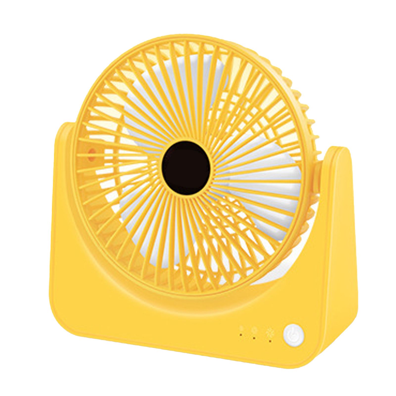 USB Small Desk Fan Quiet Operation Portable Mini Rechargeable Desktop Fan for Home Student Dormitory Office Yellow - Image 1