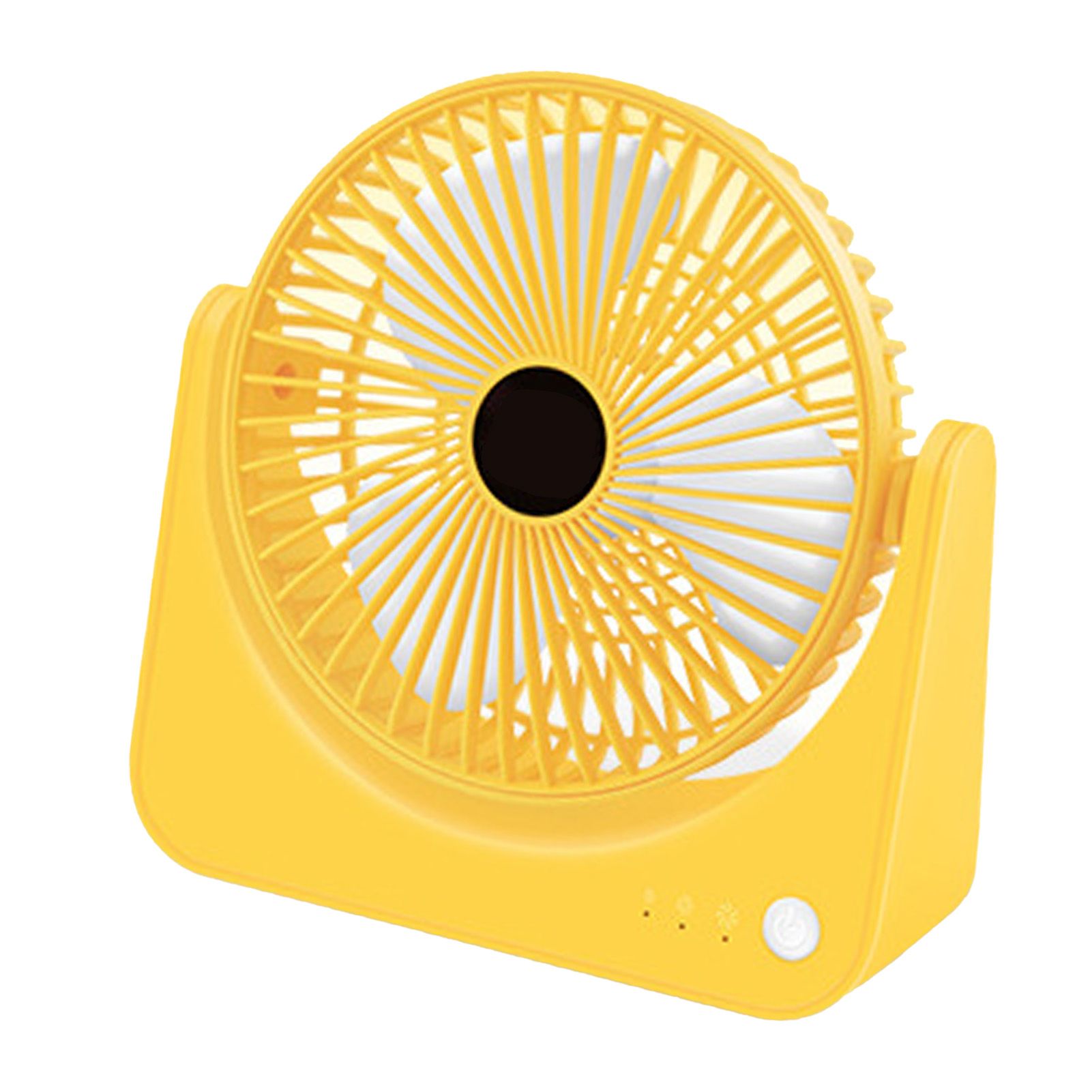 USB Small Desk Fan Quiet Operation Portable Mini Rechargeable Desktop Fan for Home Student Dormitory Office Yellow - Image 2