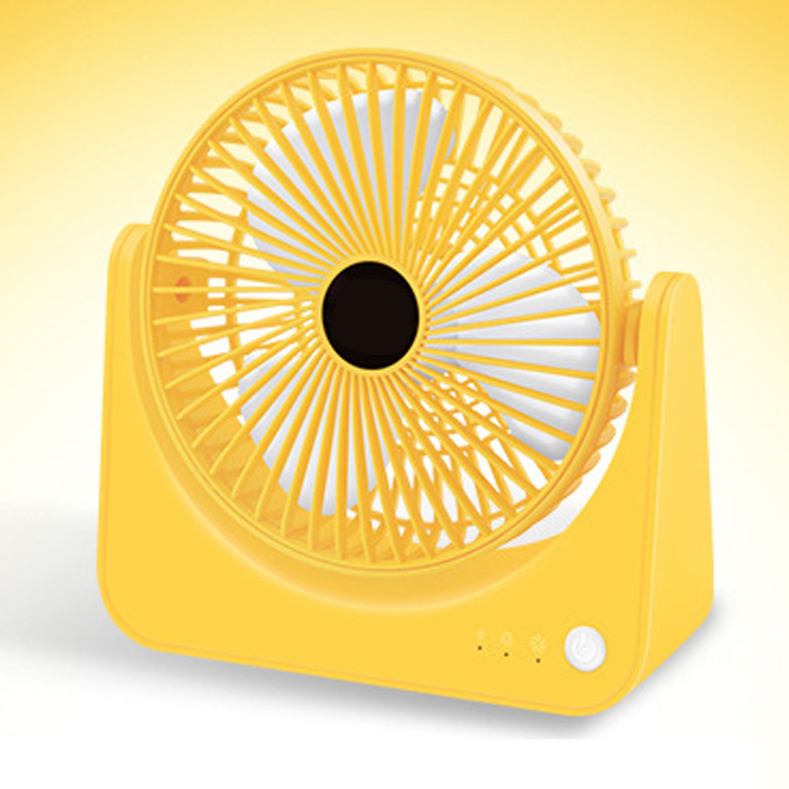 USB Small Desk Fan Quiet Operation Portable Mini Rechargeable Desktop Fan for Home Student Dormitory Office Yellow - Image 5