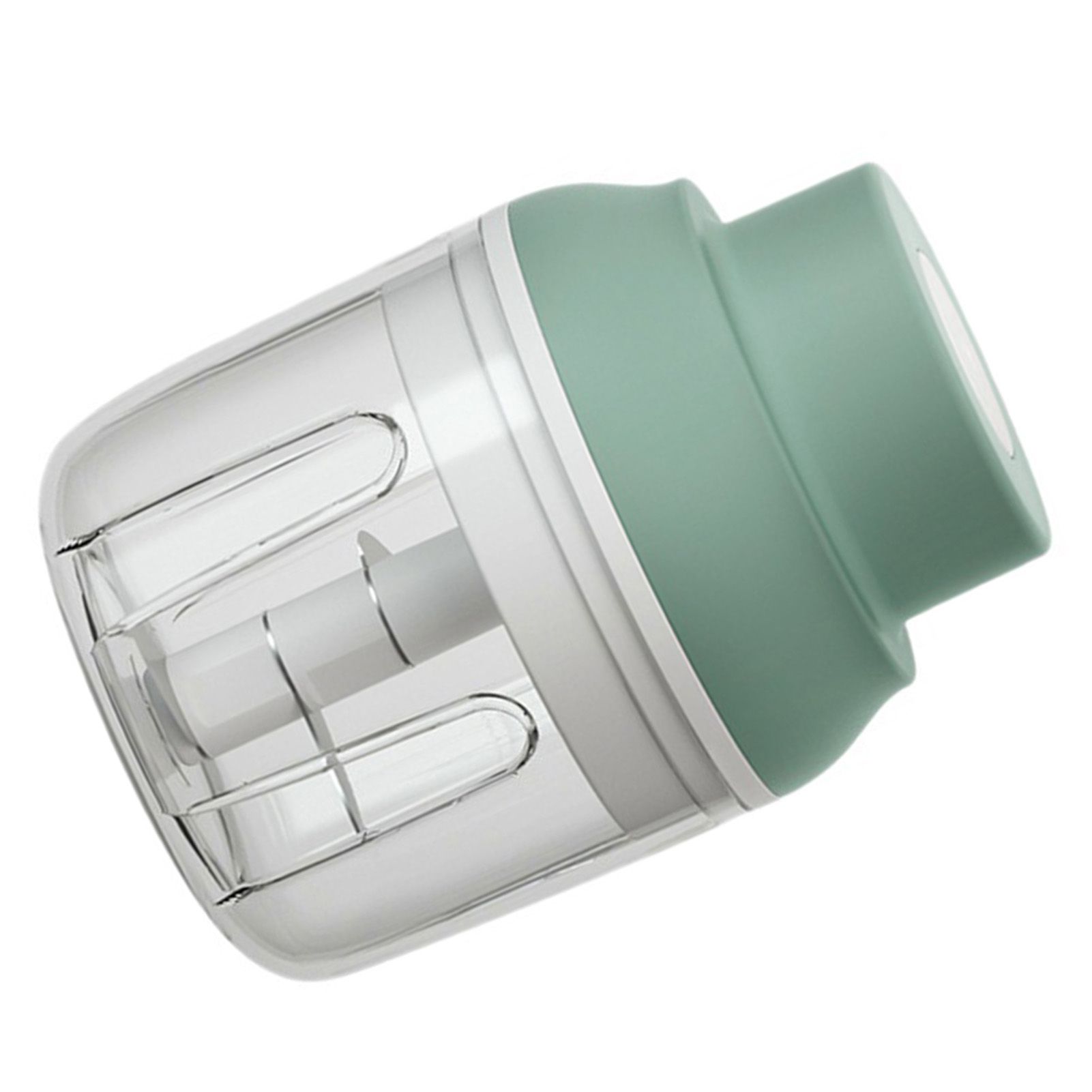 Electric Garlic Chopper USB Charging Cordless 3 Blades Garlic Masher Machine for Seasonings Meat Food Supplement Green - Image 4