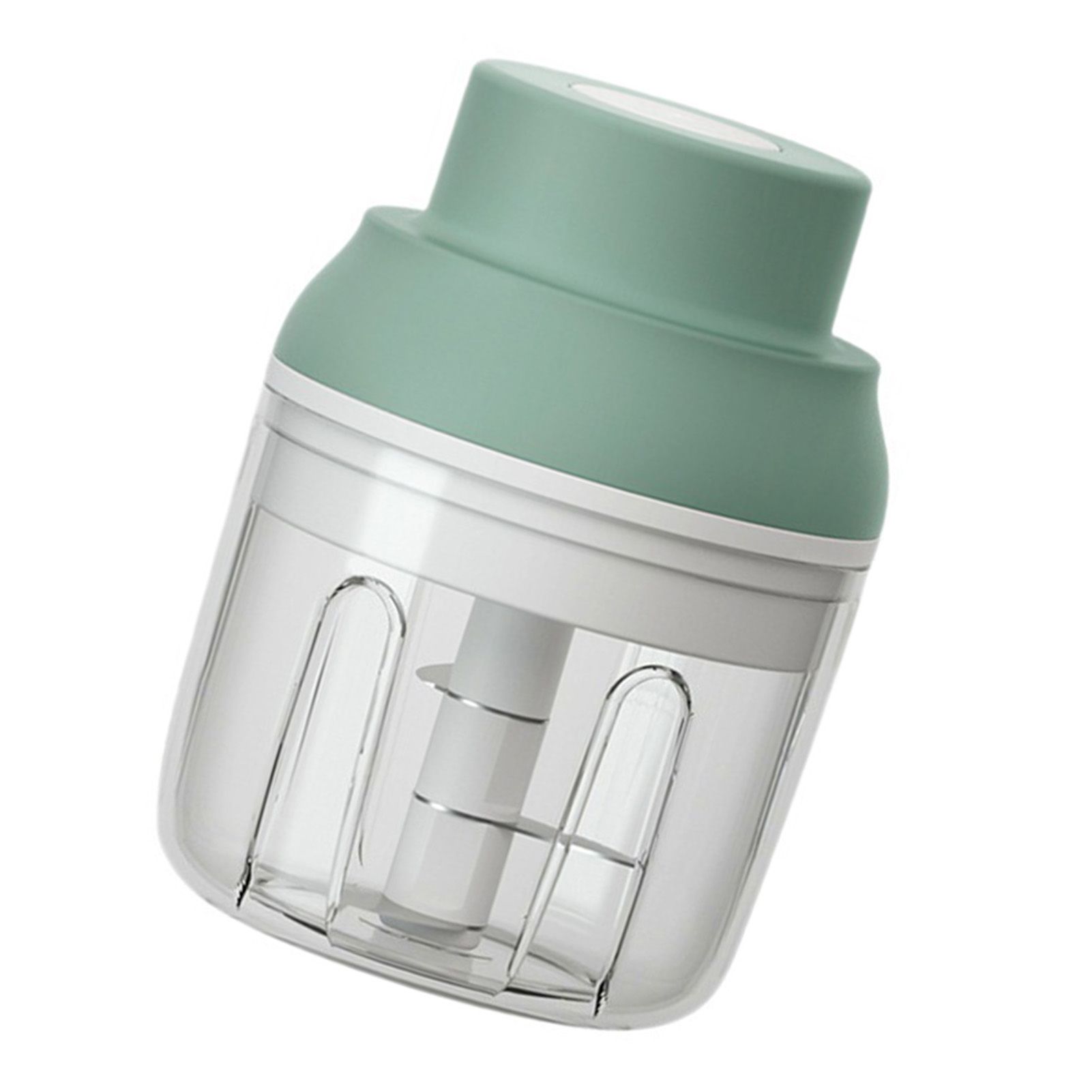 Electric Garlic Chopper USB Charging Cordless 3 Blades Garlic Masher Machine for Seasonings Meat Food Supplement Green - Image 8