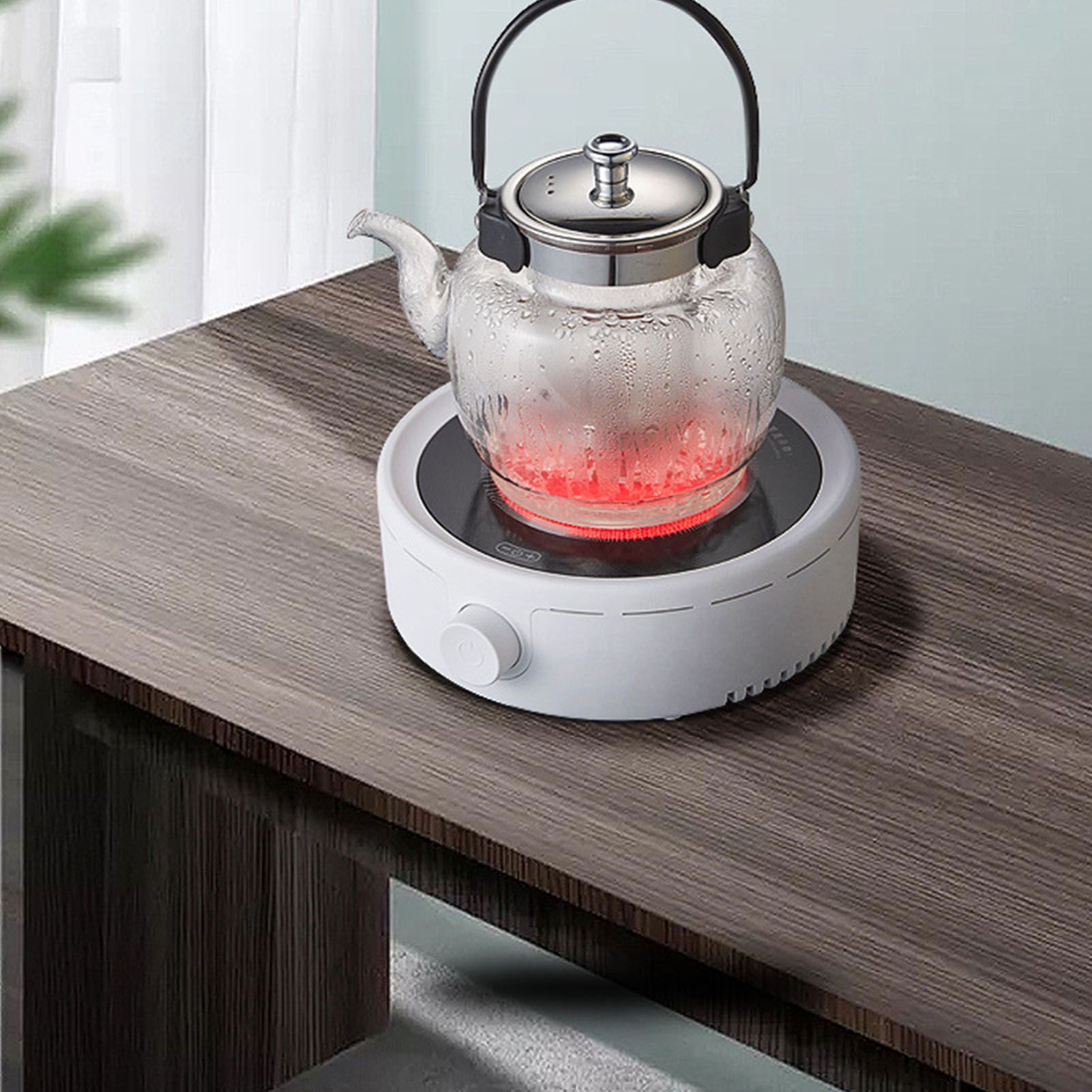 Silent Electric Tea Stove Small Ceramic Hot Plate for Boiling Water Making Coffee Knob Adjustment CN Plug - Image 6