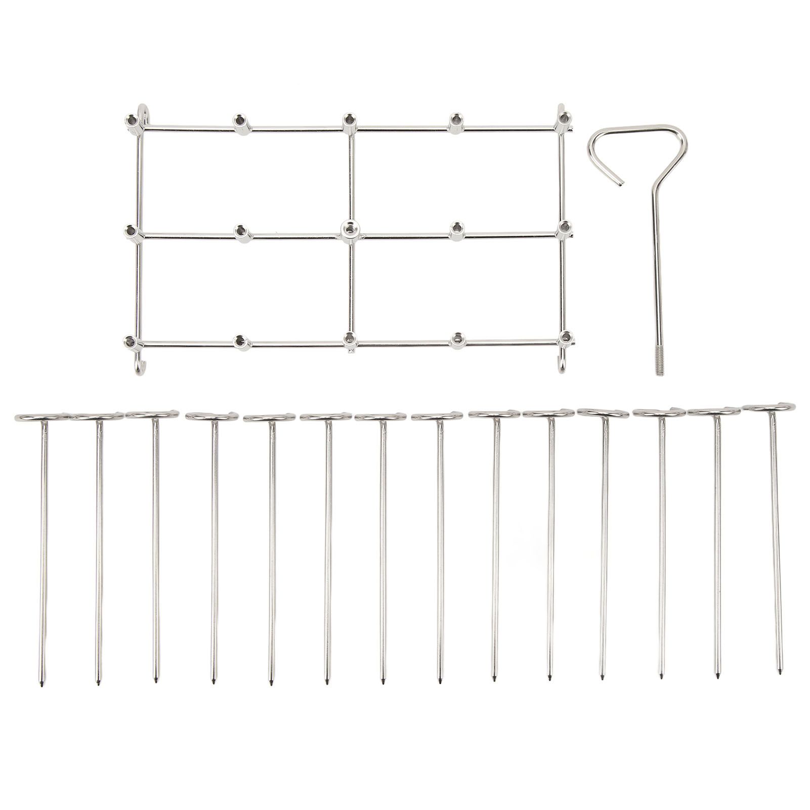 Skewer Stand Fryer Grill Rack Set Stainless Steel Vertical BBQ Grill Rack Round Rotating Fryer Stand for Ninja DZ201 Foodi 8 Quart - Image 1