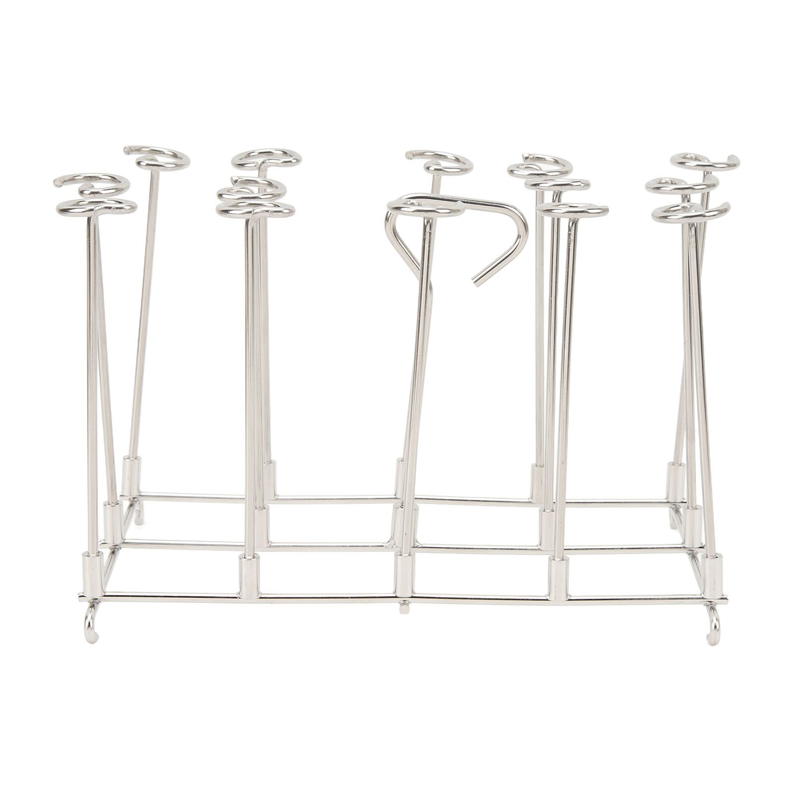 Skewer Stand Fryer Grill Rack Set Stainless Steel Vertical BBQ Grill Rack Round Rotating Fryer Stand for Ninja DZ201 Foodi 8 Quart - Image 4