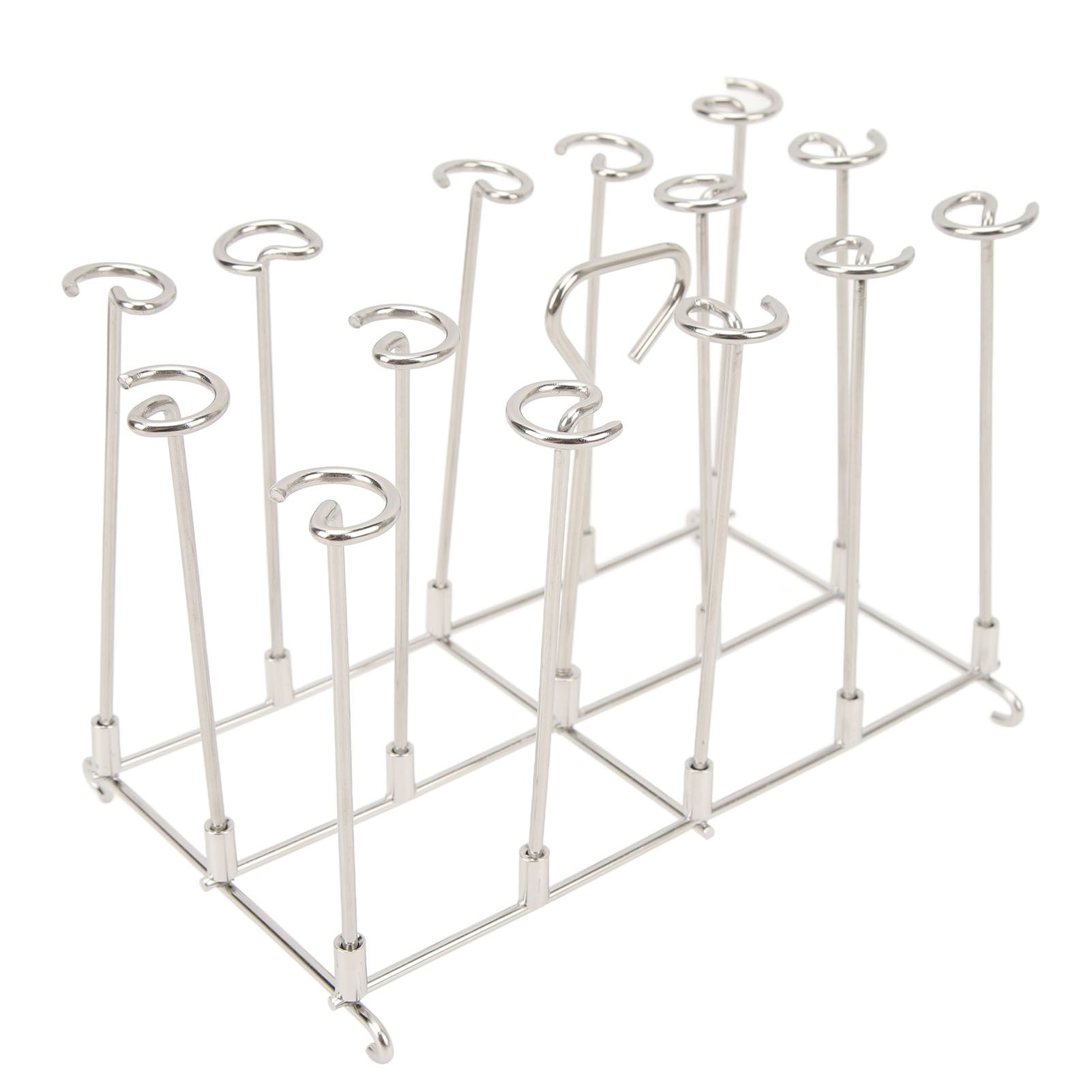 Skewer Stand Fryer Grill Rack Set Stainless Steel Vertical BBQ Grill Rack Round Rotating Fryer Stand for Ninja DZ201 Foodi 8 Quart - Image 7