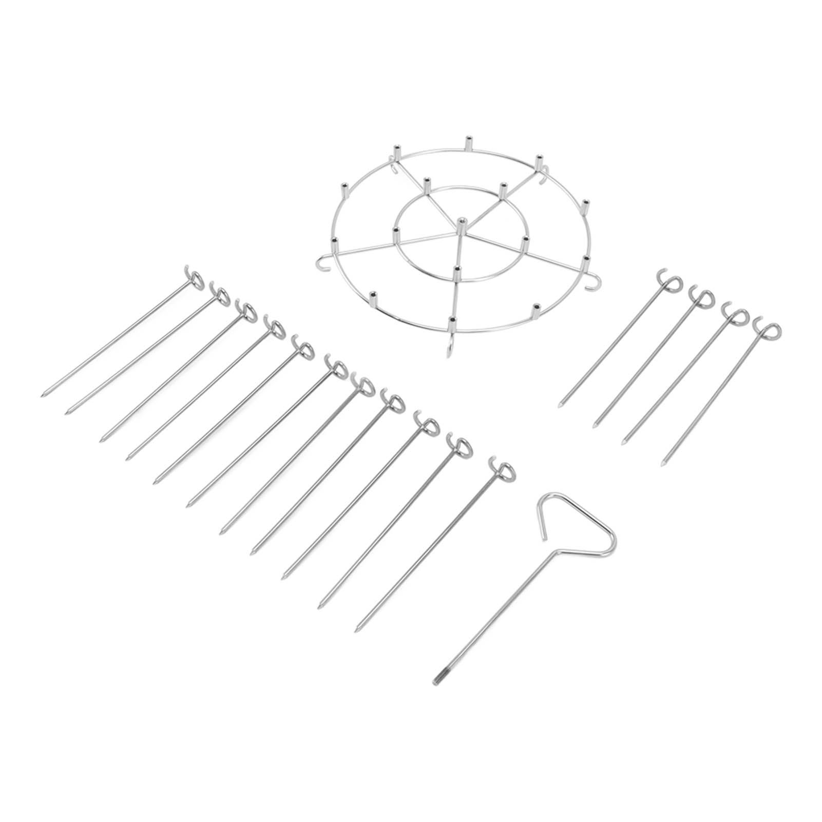 Skewer Stand Racks Stainless Steel Grilling Skewer Stand for Ninja Foodi Fryer 8QT - Image 1