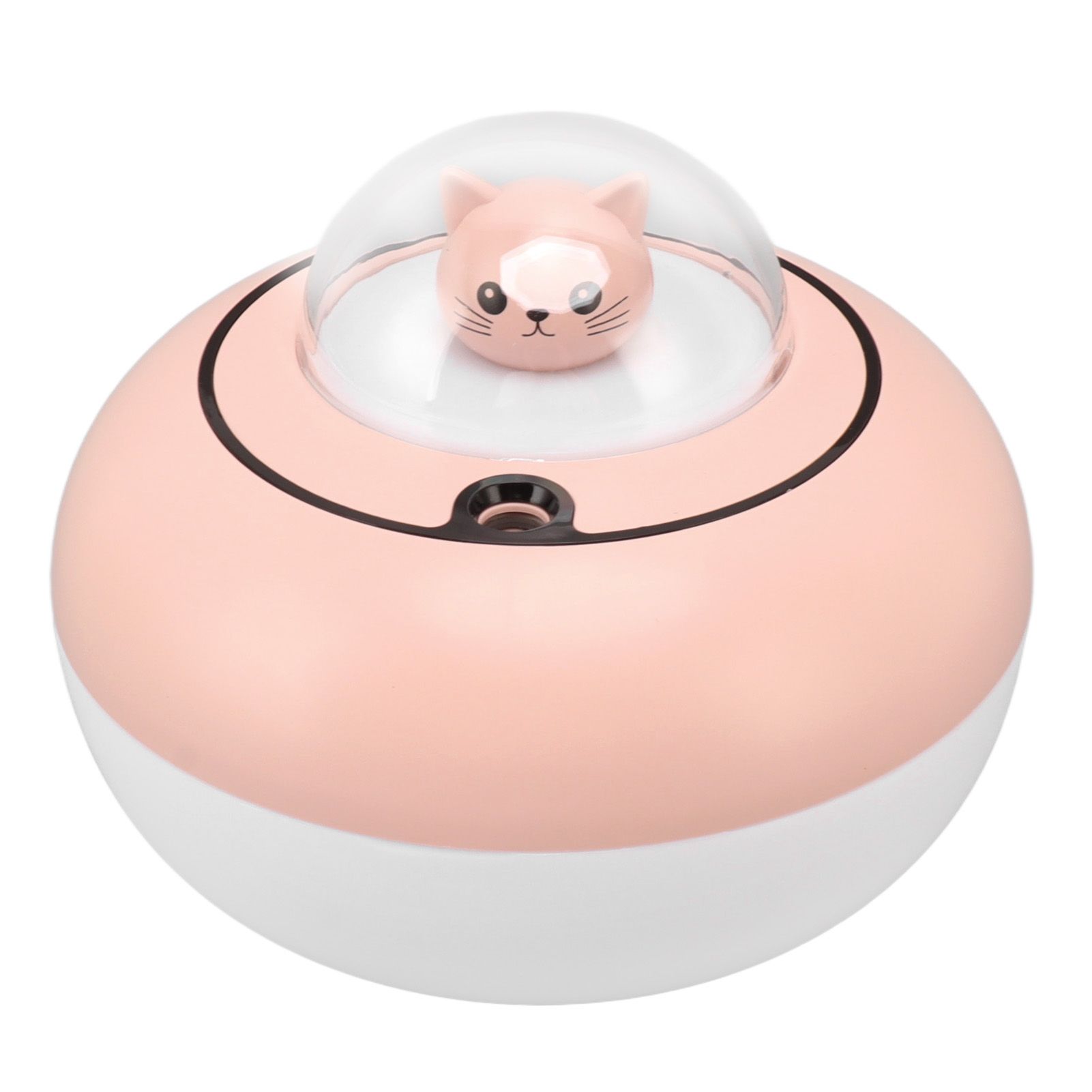 Mini Humidifier Cute Cat Sculpture Portable Quiet Desktop Air Humidifier for Home Office USB Plug in Pink - Image 2